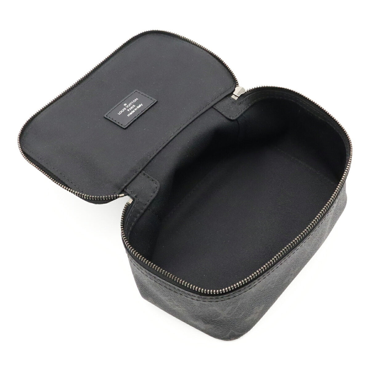 Louis Vuitton Black Gray Monogram Eclipse Canvas Leather Pouch (Pre-Owned)