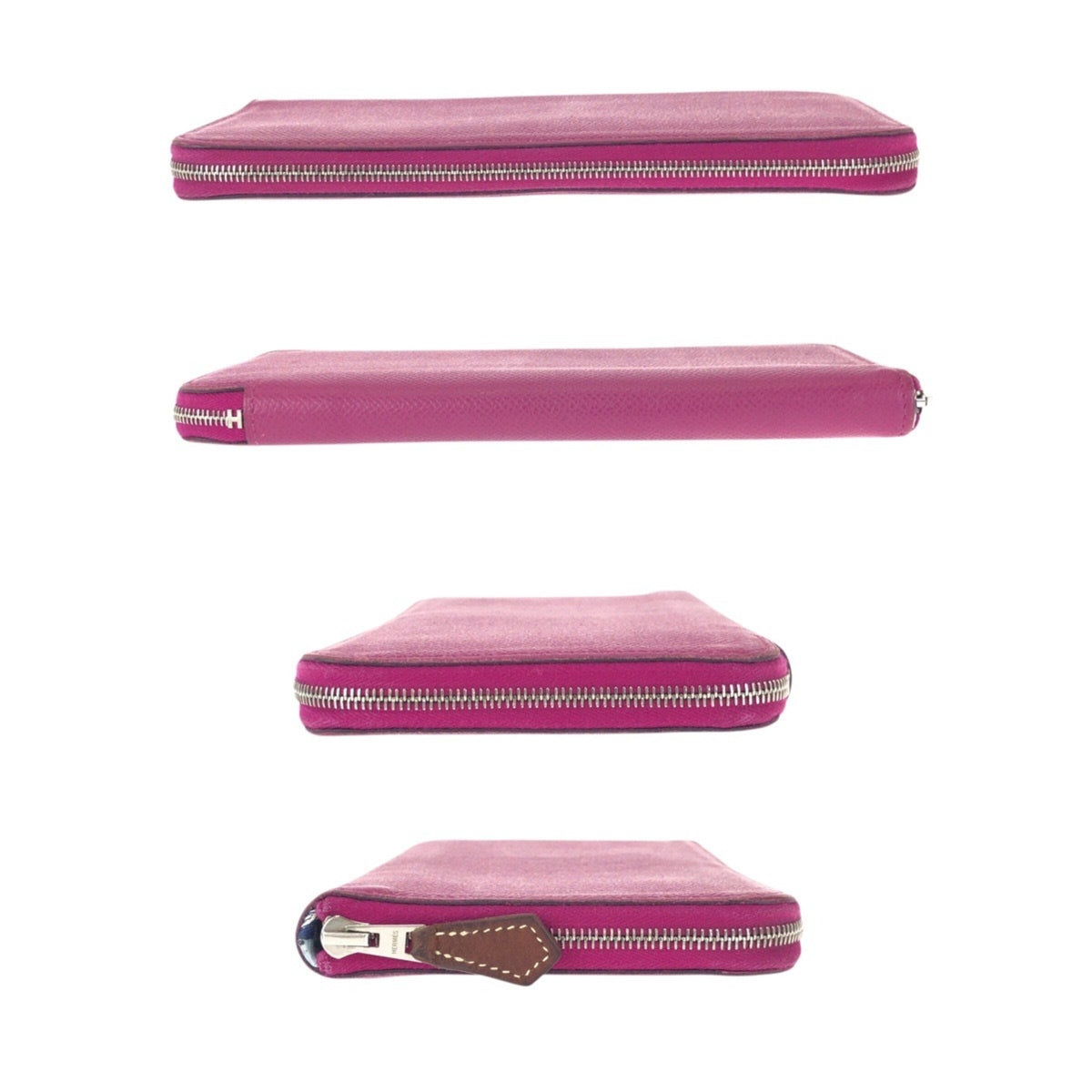Hermes Silk'in Pink Rose Tyrien Epsom Leather Long Wallet (Bi-Fold) (Pre-Owned)