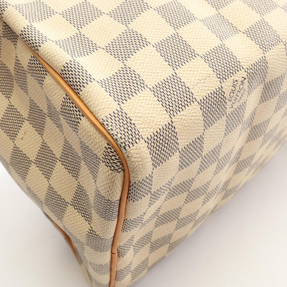 Louis Vuitton White Damier Azur Coated Canvas Leather Handbag (Pre-Owned)