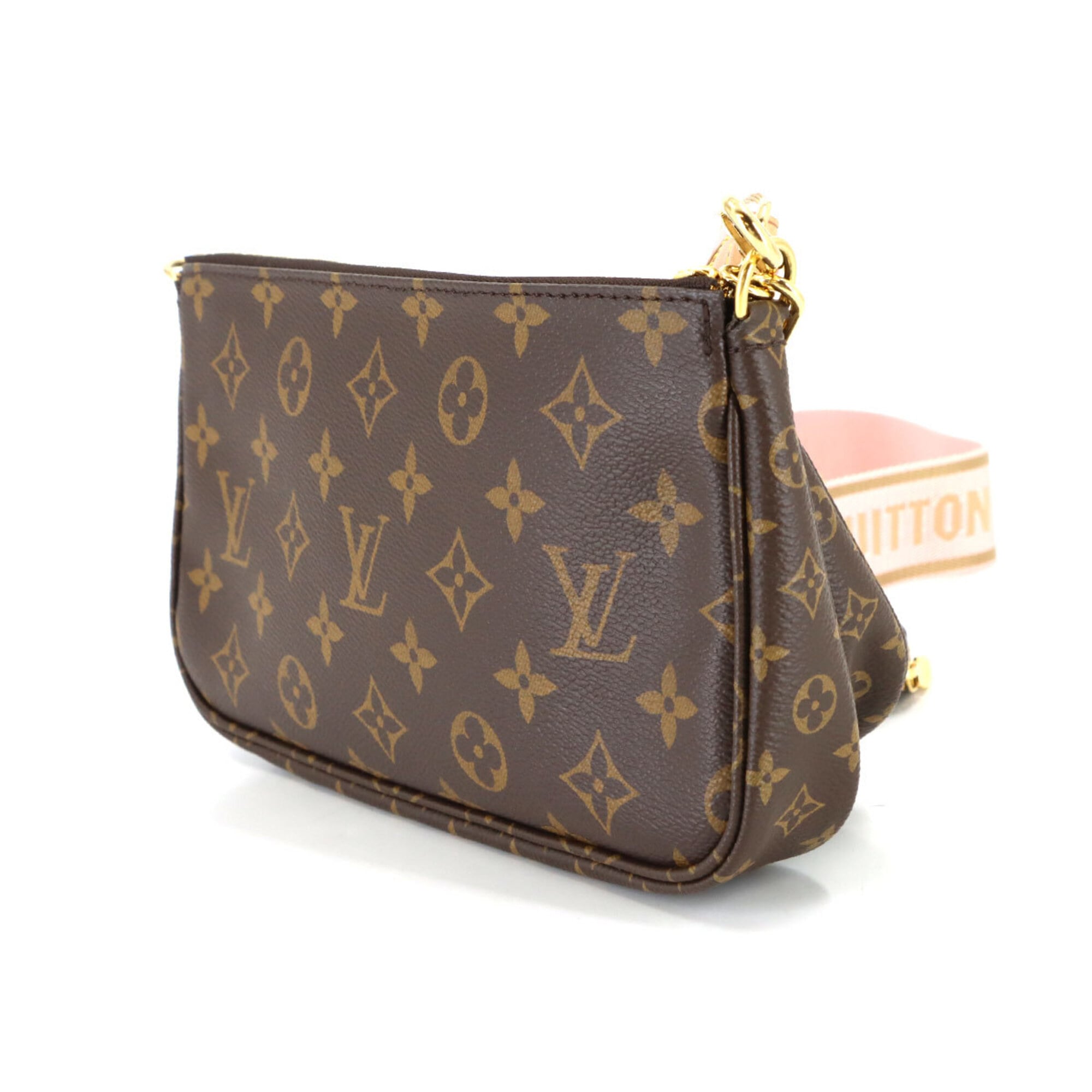 Louis Vuitton Monogram Rose Clair Monogram Handbag Pochette Pouch Shoulder Bag (Pre-Owned)