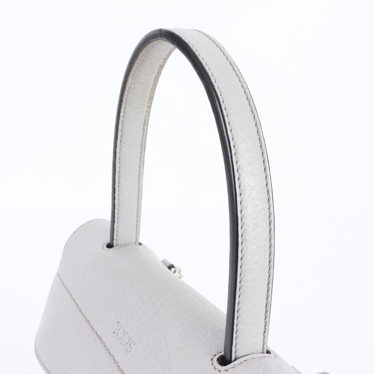 Tod's Gray Leather Crossbody Bag Handbag Shoulder Bag (Pre-Owned)