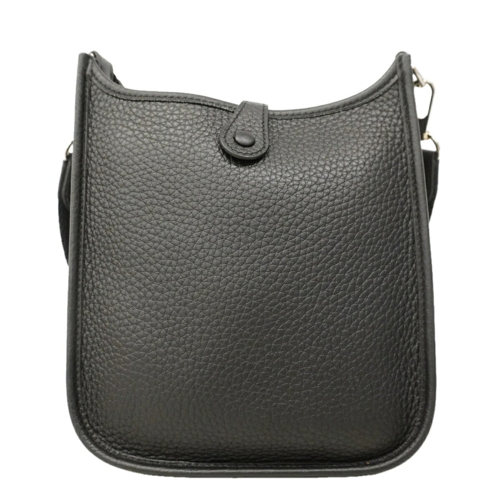 Hermes Black Taurillon Clemence Leather Shoulder Bag (Pre-Owned)