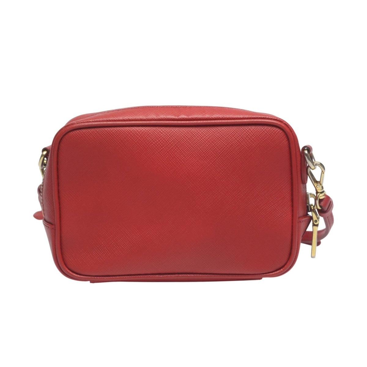 Prada Red Color Leather Shoulder Bag (Pre-Owned)