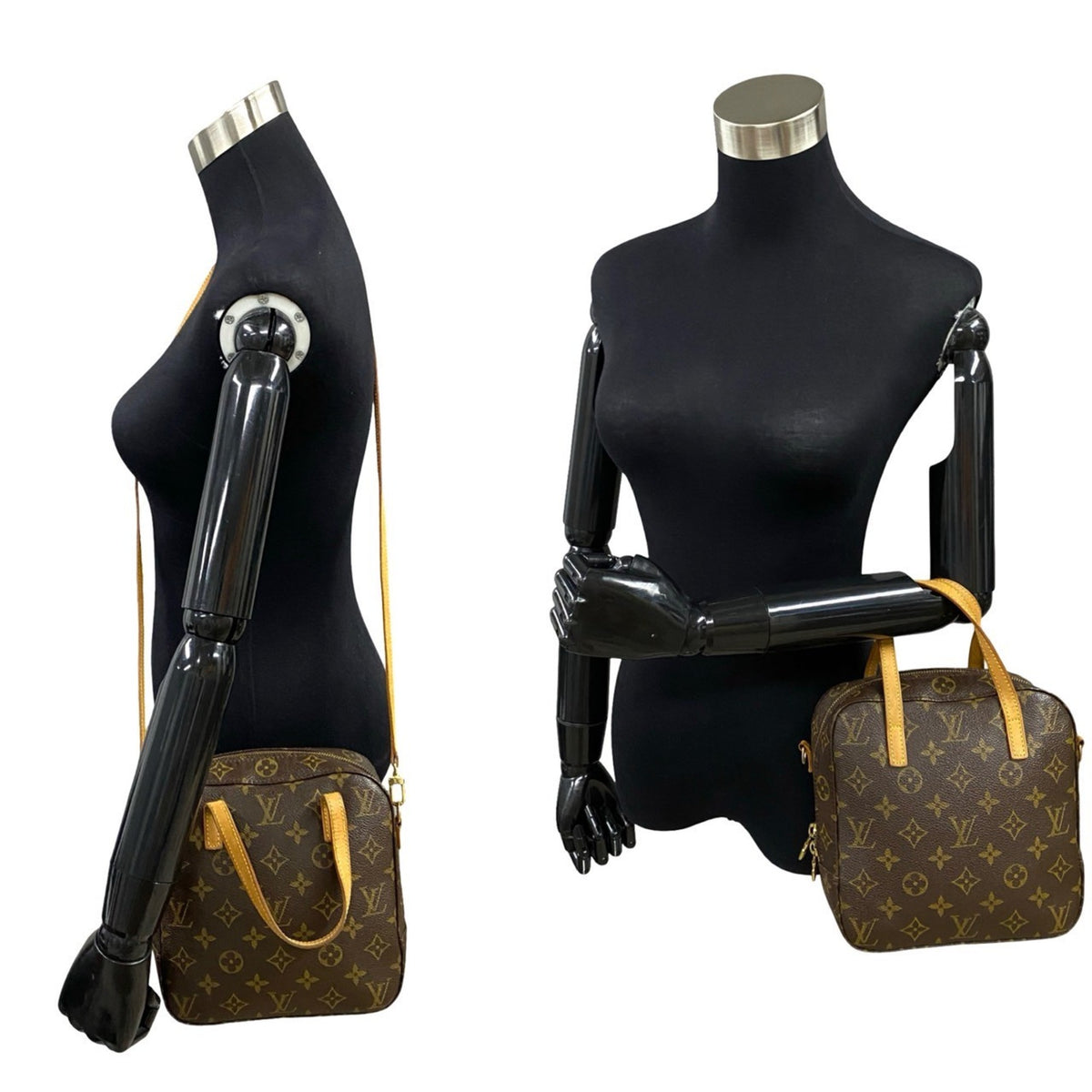 Louis Vuitton Brown Leather Pvc Shoulder Bag (Pre-Owned)