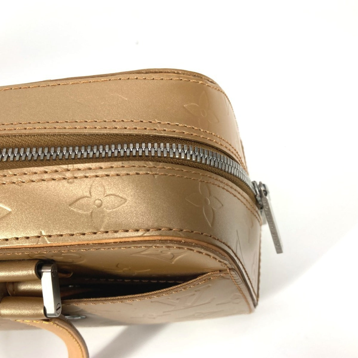 Louis Vuitton Ambre Beige Monogram Mat Leather Handbag Tote Bag (Pre-Owned)