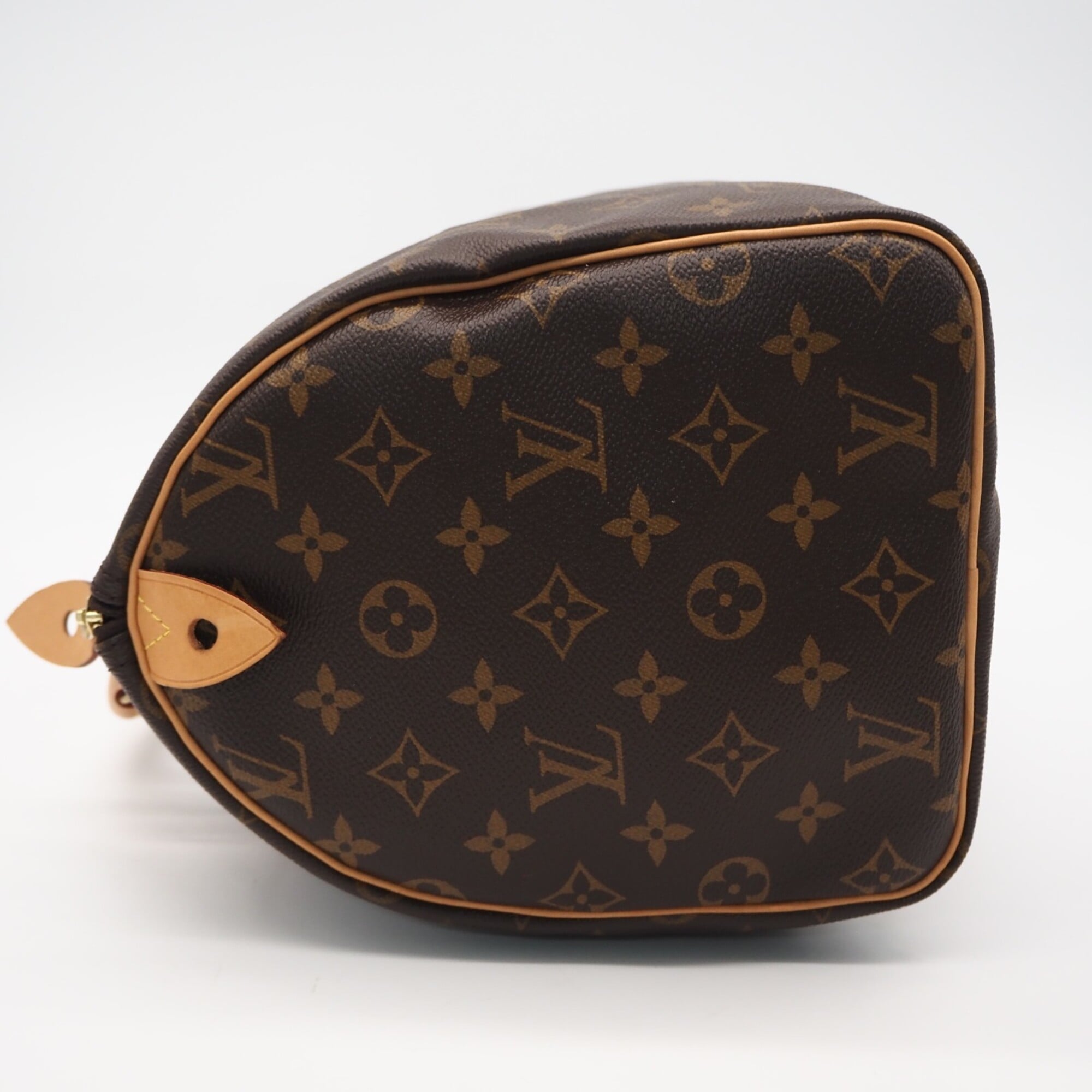 Louis Vuitton Beige Brown Coated Canvas Handbag (Pre-Owned)
