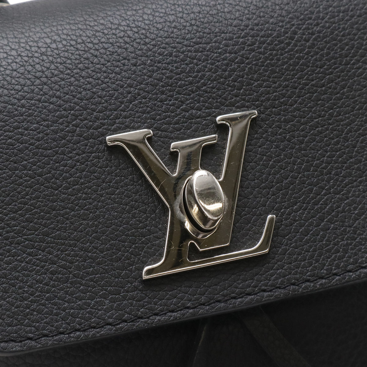 Louis Vuitton Black Noir Leather Backpack Handbag Shoulder Bag (Pre-Owned)