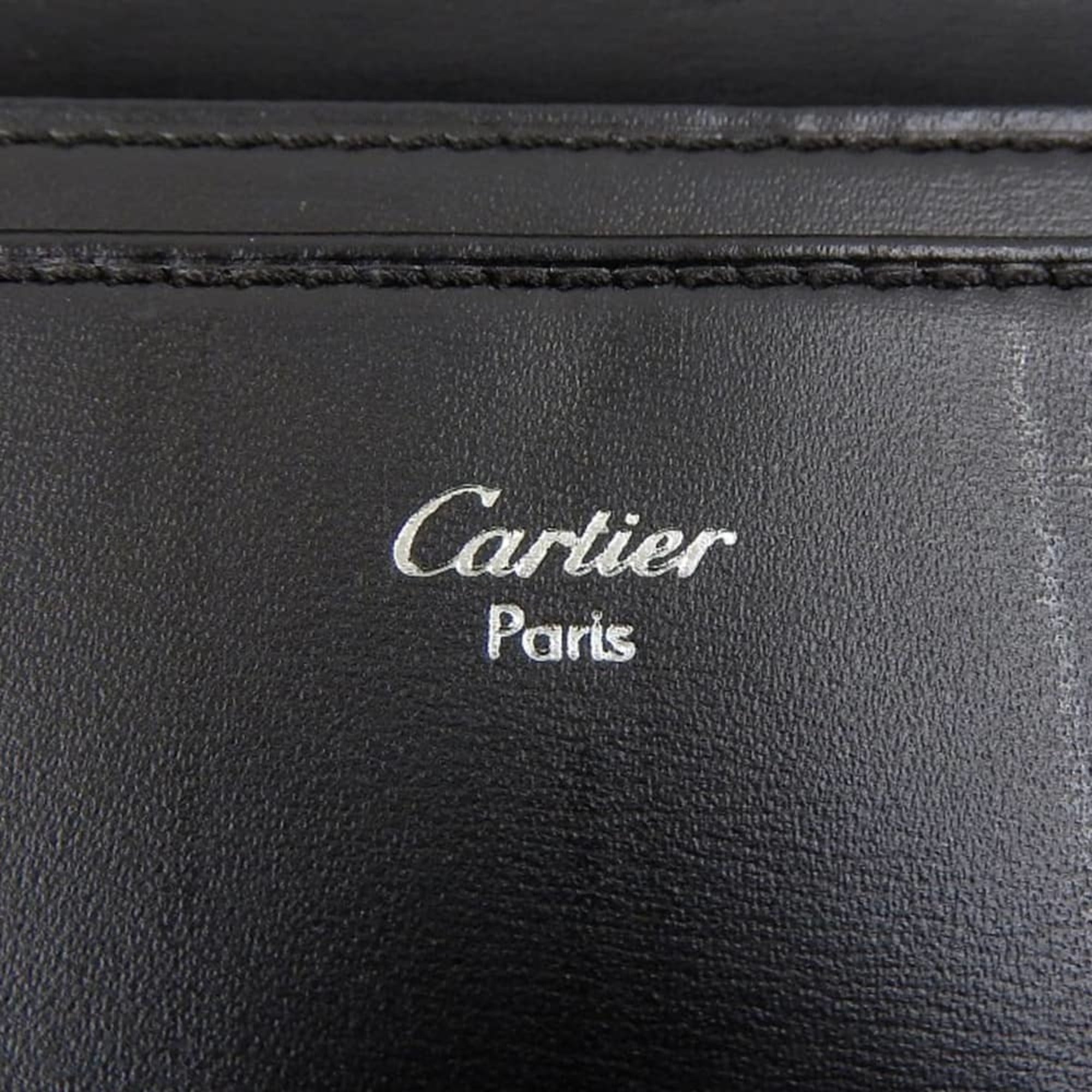 Cartier Black Leather Bill Wallet (Bi-Fold) (Pre-Owned)