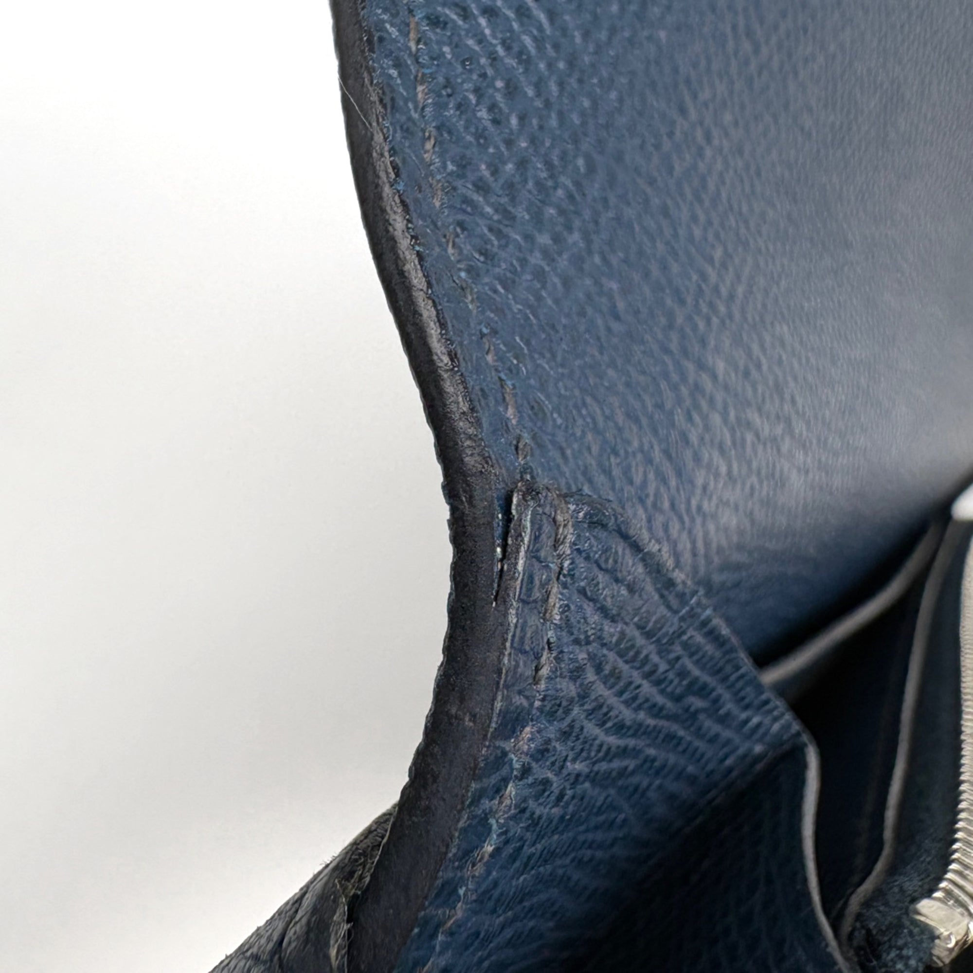Hermes Kelly Blue Epsom Leather Long Wallet (Bi-Fold) (Pre-Owned)