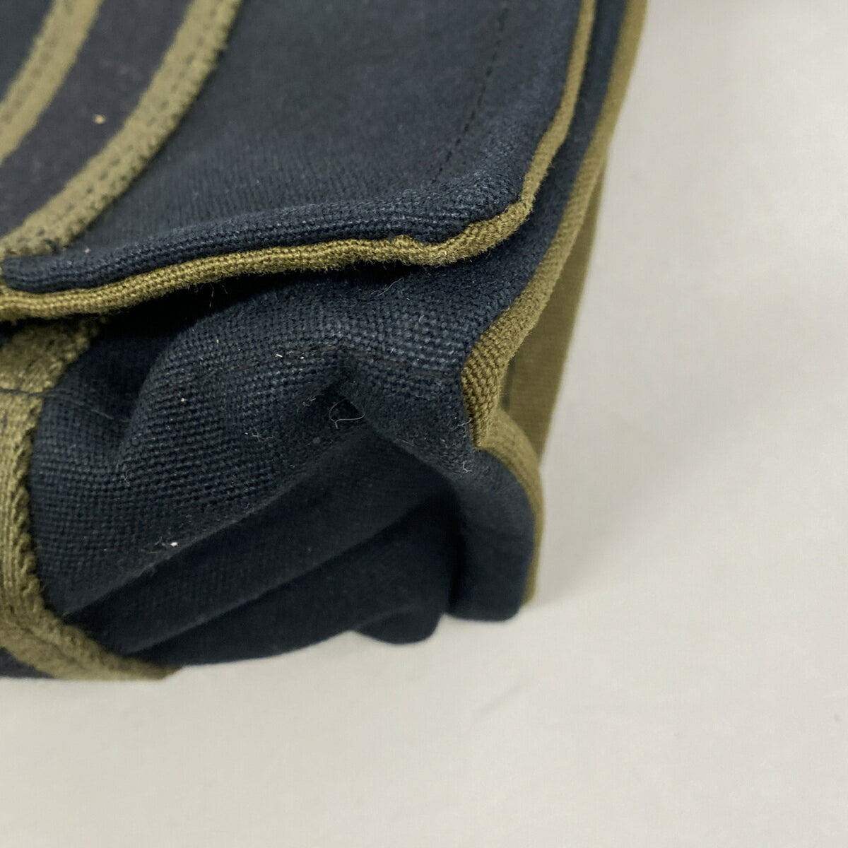 Hermes Black Khaki Canvas Shoulder Bag (Pre-Owned)