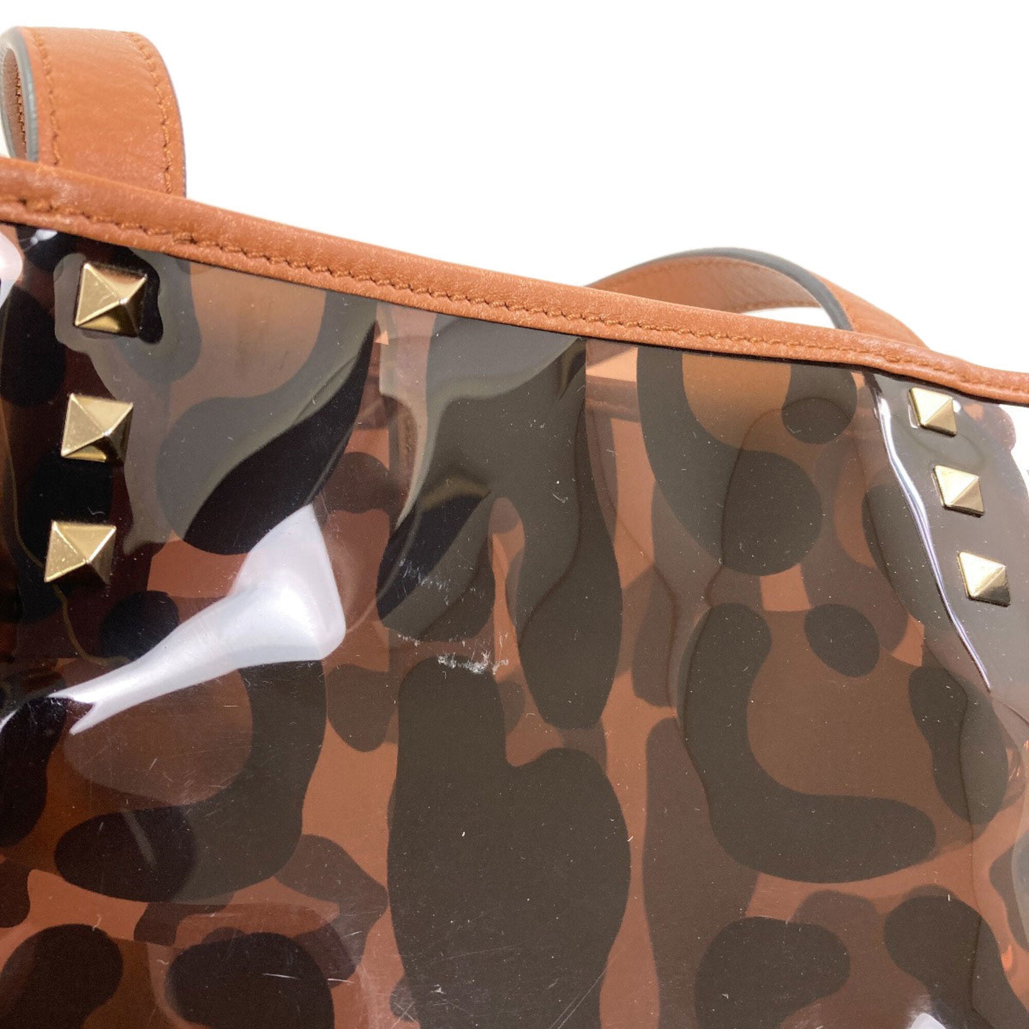 Valentino Brown Vinyl Tote Bag (Pre-Owned)