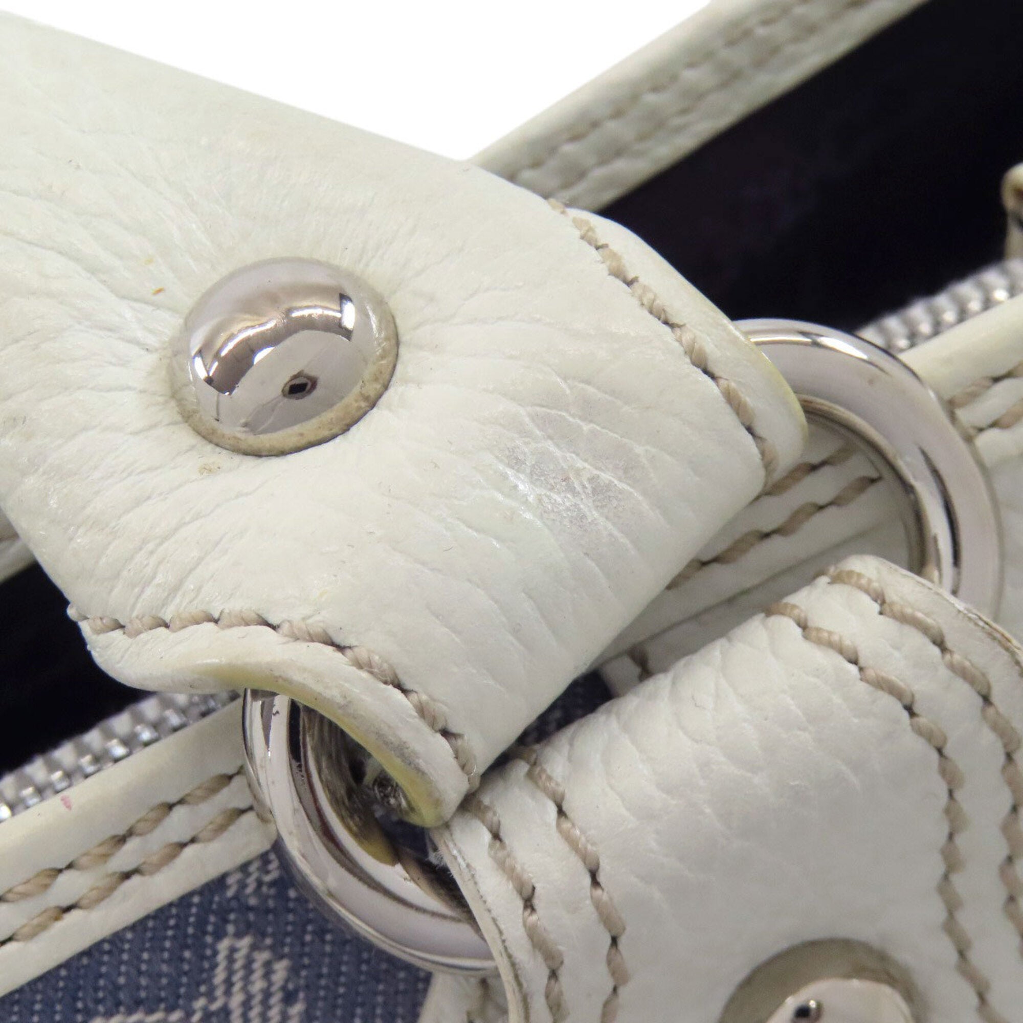 Celine Light Blue White Denim Leather Handbag (Pre-Owned)