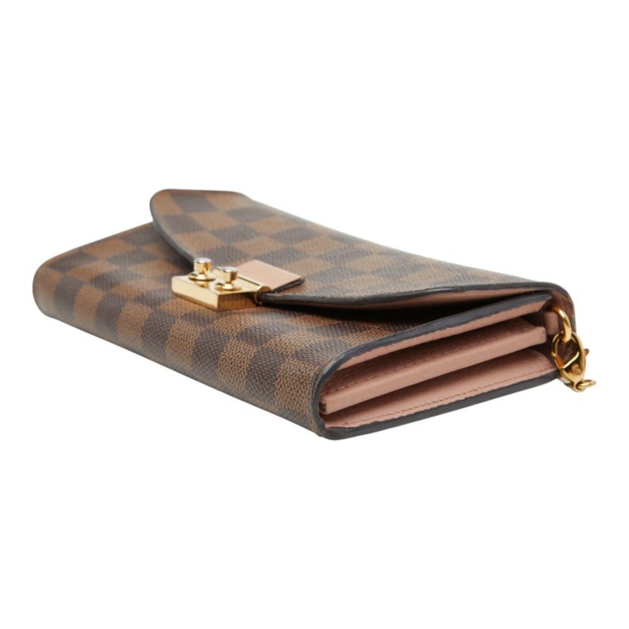 Louis Vuitton Brown Rose Ballerine Pvc Leather Chain/Shoulder Wallet (Pre-Owned)