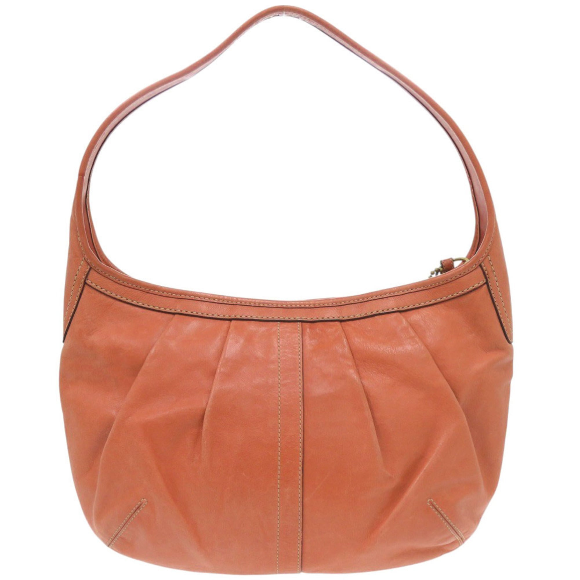 Coach Orange Leather Shoulder Bag (Pre-Owned)