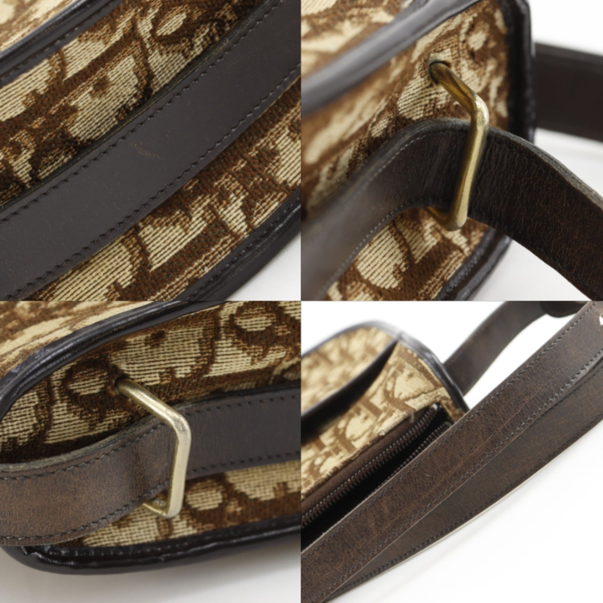 Christian Dior Brown Canvas Shoulder Bag (Pre-Owned)