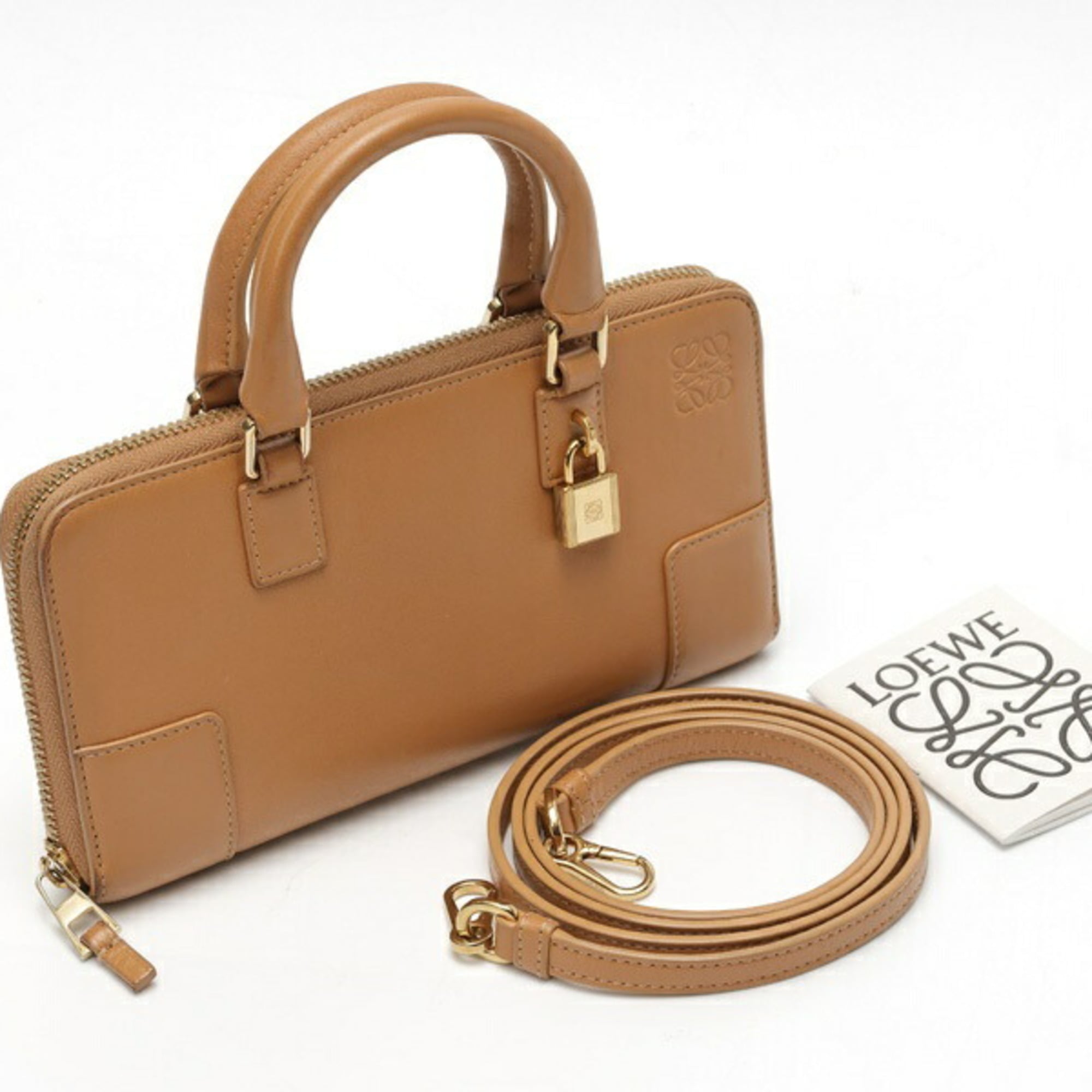 Loewe Amazona Camel Leather Pouch (Pre-Owned)