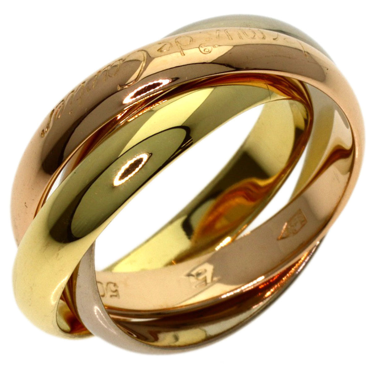 Cartier Trinity Yellow Gold (18K) Pink Gold (18K) White Gold (18K) Band Ring (Pre-Owned)