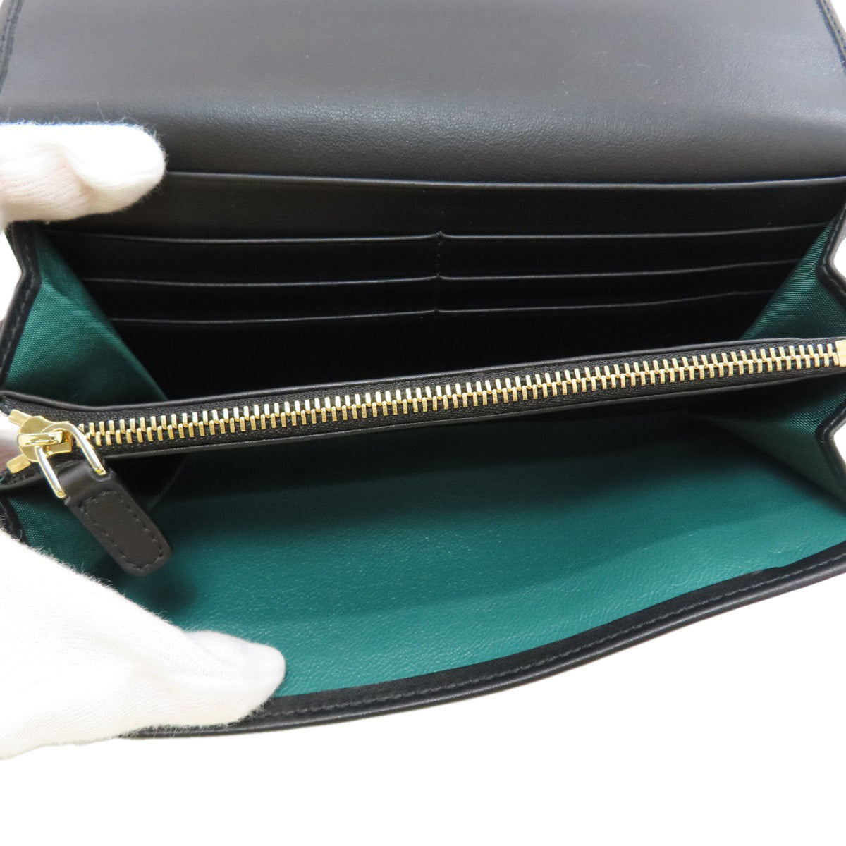 Bvlgari Bvlgari Bvlgari Black Leather Long Wallet (Bi-Fold) (Pre-Owned)