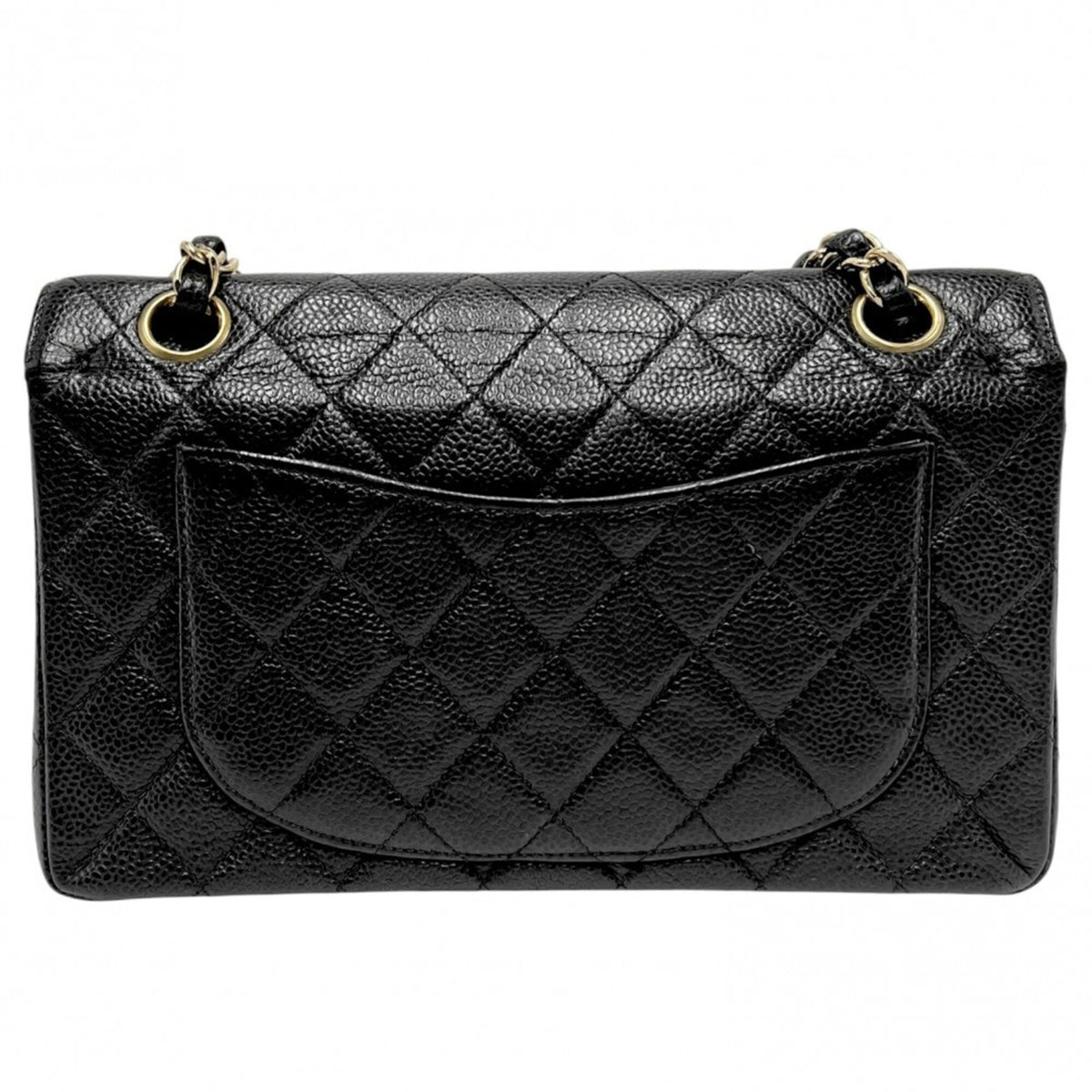 Chanel Matelasse Black Grained Calfskin Shoulder Bag (Pre-Owned)