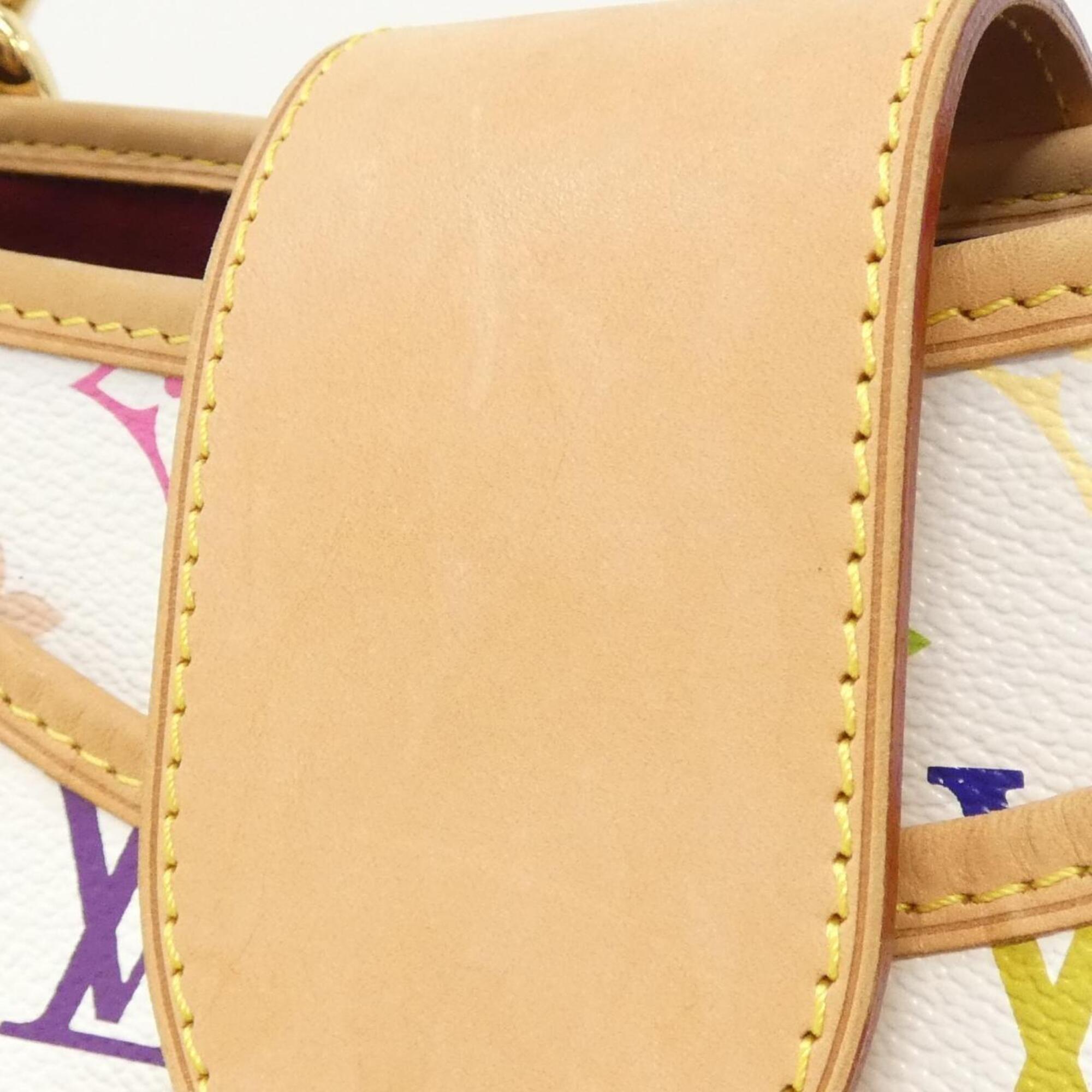 Louis Vuitton White Coated Canvas Handbag (Pre-Owned)
