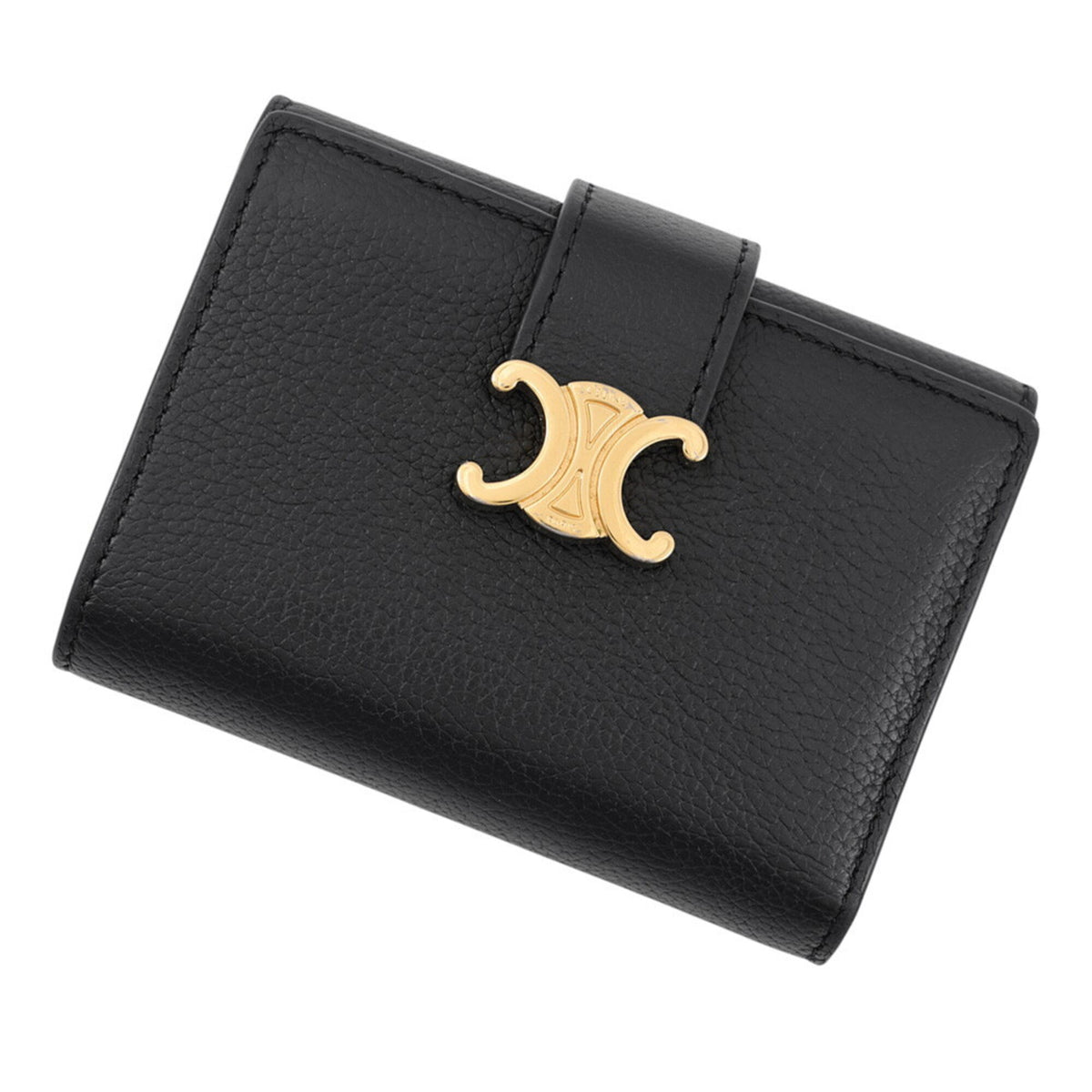 Celine Black Leather Wallet (Tri-Fold) (Pre-Owned)