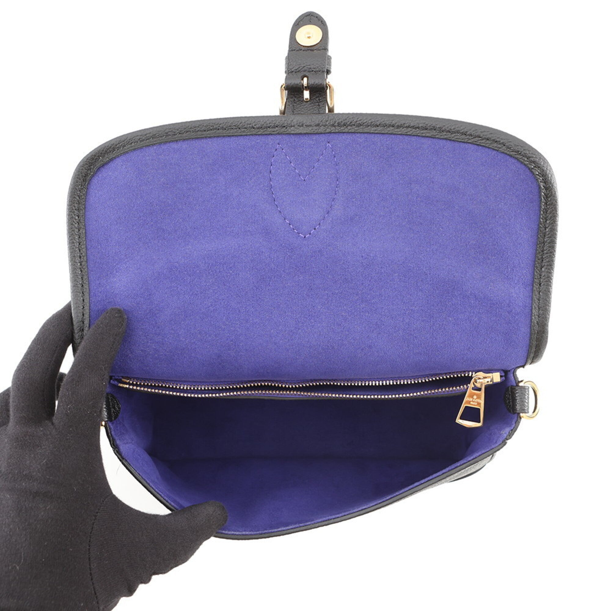 Louis Vuitton Black Noir Purple Monogram Empreinte Handbag Shoulder Bag (Pre-Owned)