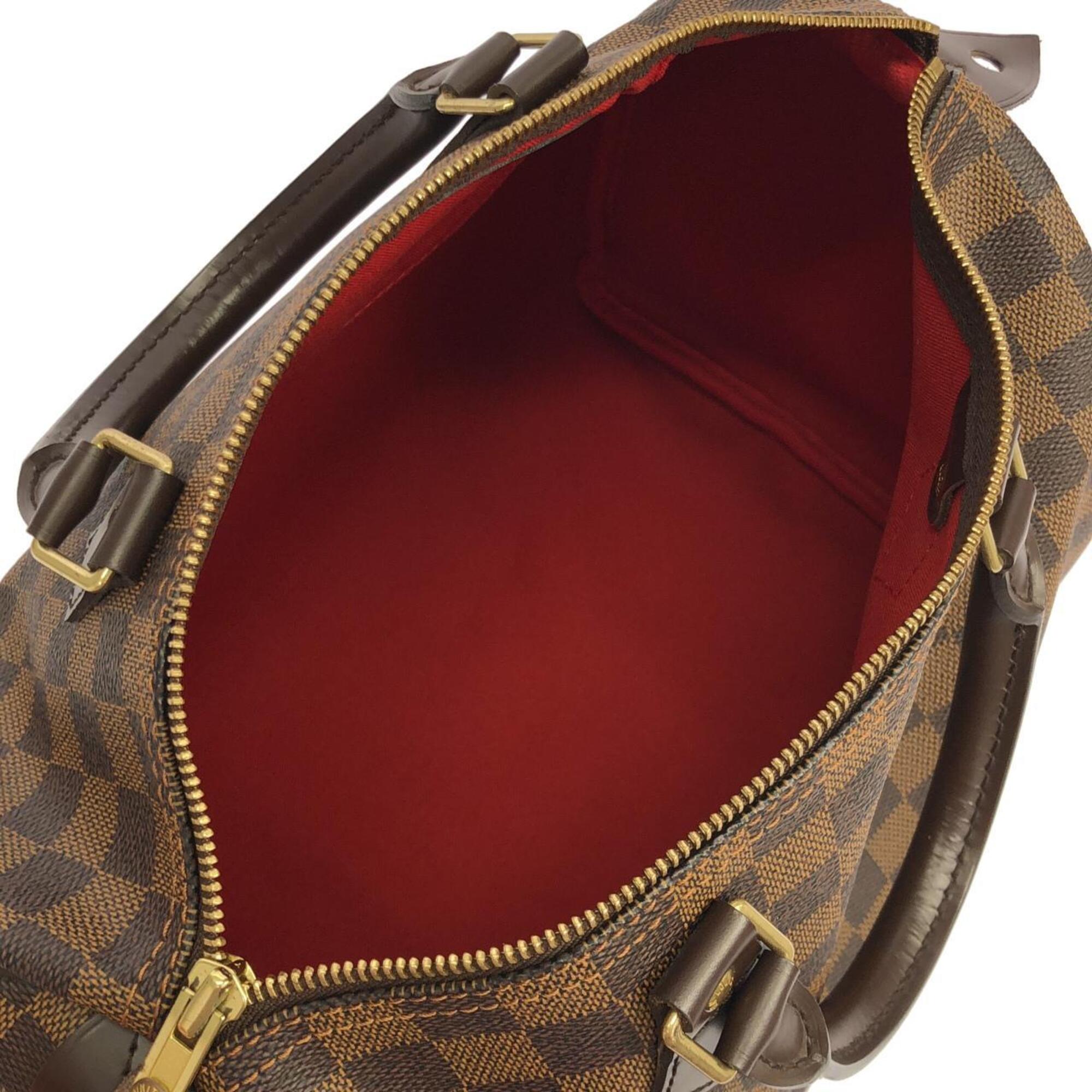 Louis Vuitton Damier Canvas Ebene Coated Canvas Boston Bag (Pre-Owned)