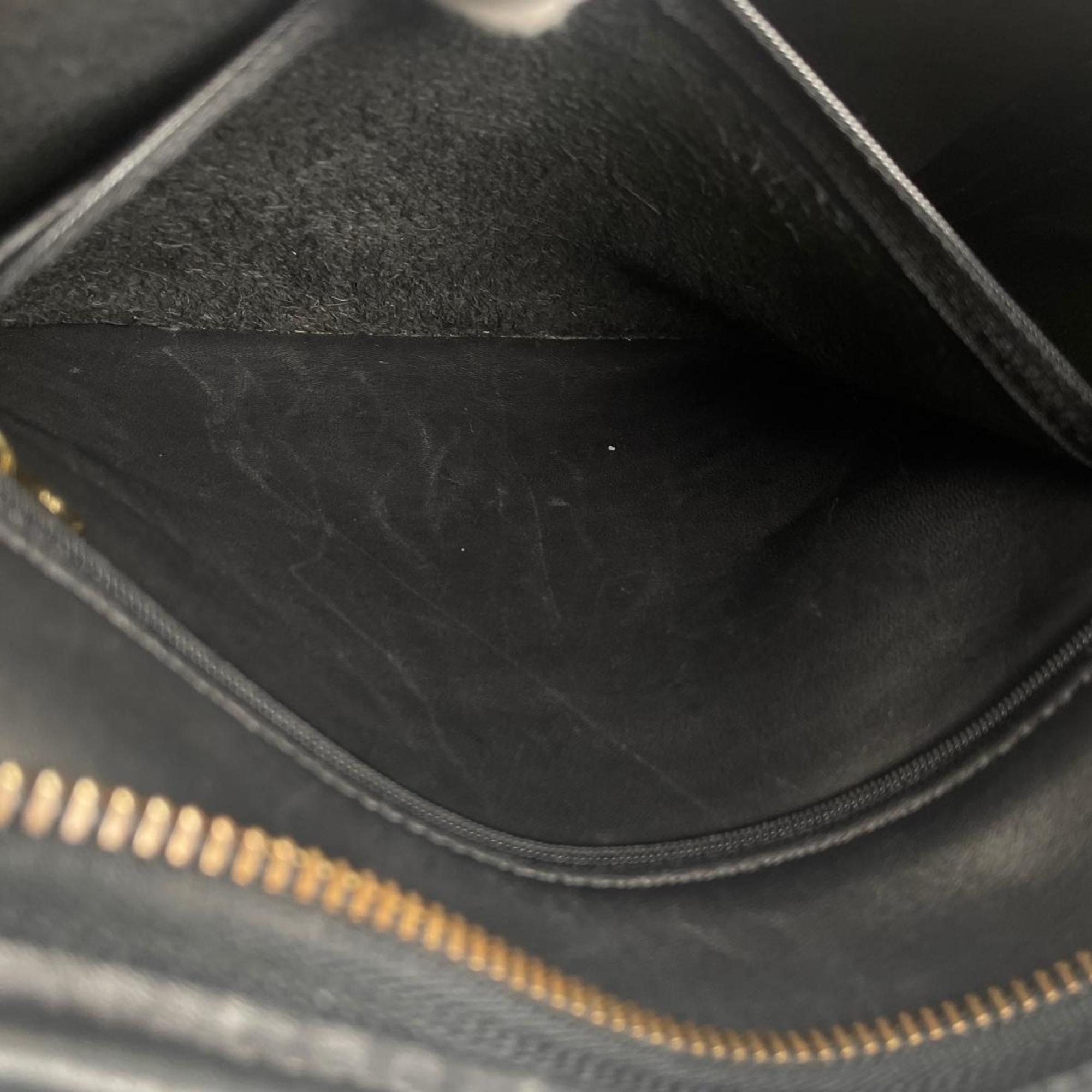 Coach Black Leather Handbag Shoulder Bag (Pre-Owned)
