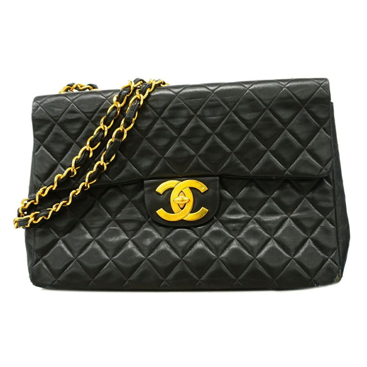 Chanel Black Leather Shoulder Bag (Pre-Owned)