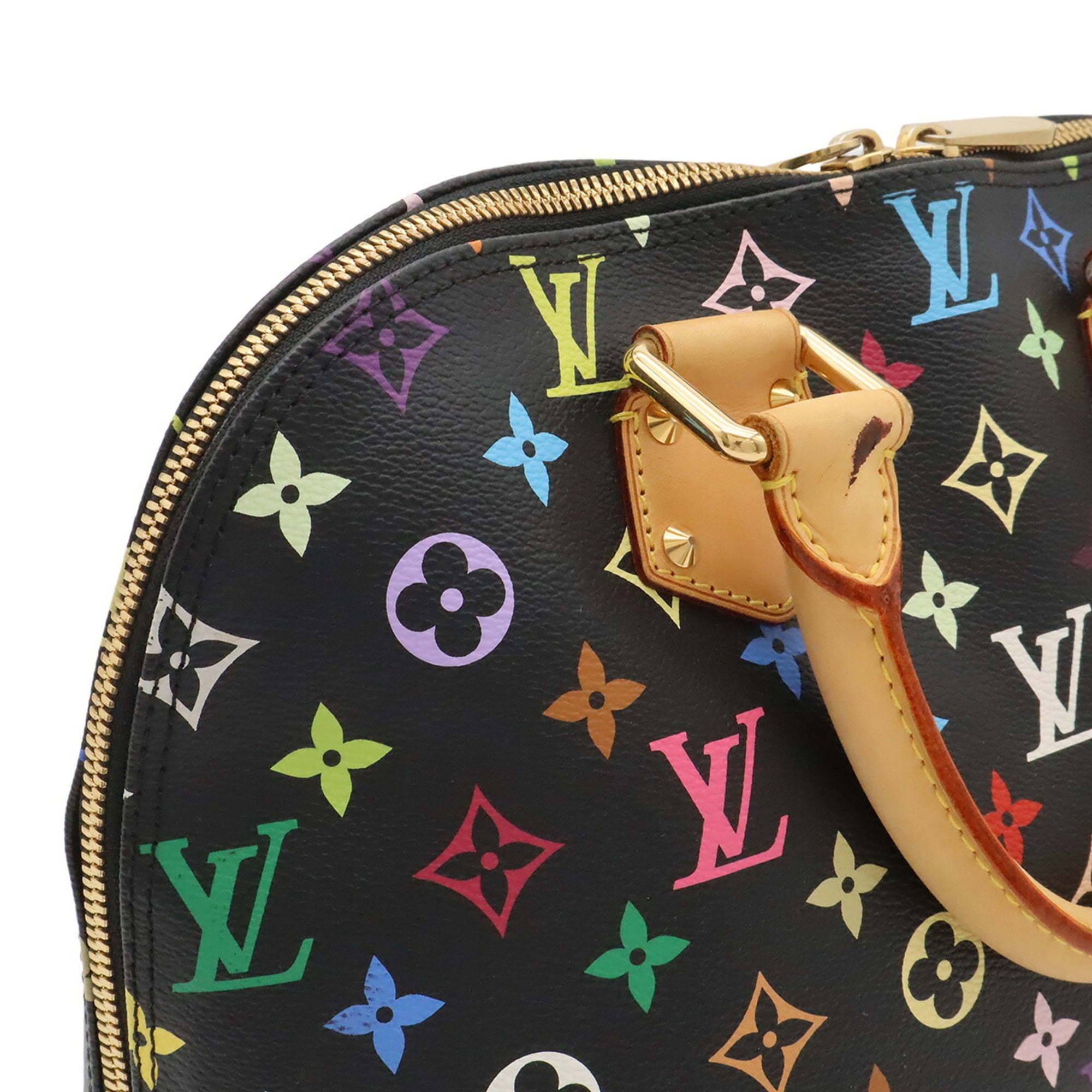 Louis Vuitton Noir Monogram Canvas Handbag (Pre-Owned)