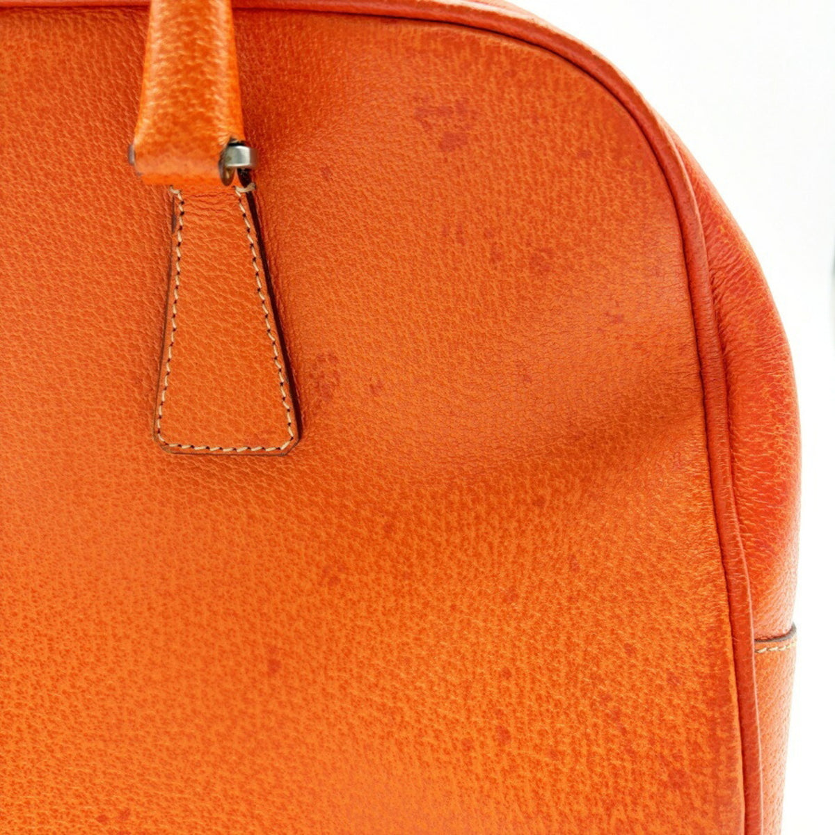Prada Orange Leather Boston Bag (Pre-Owned)