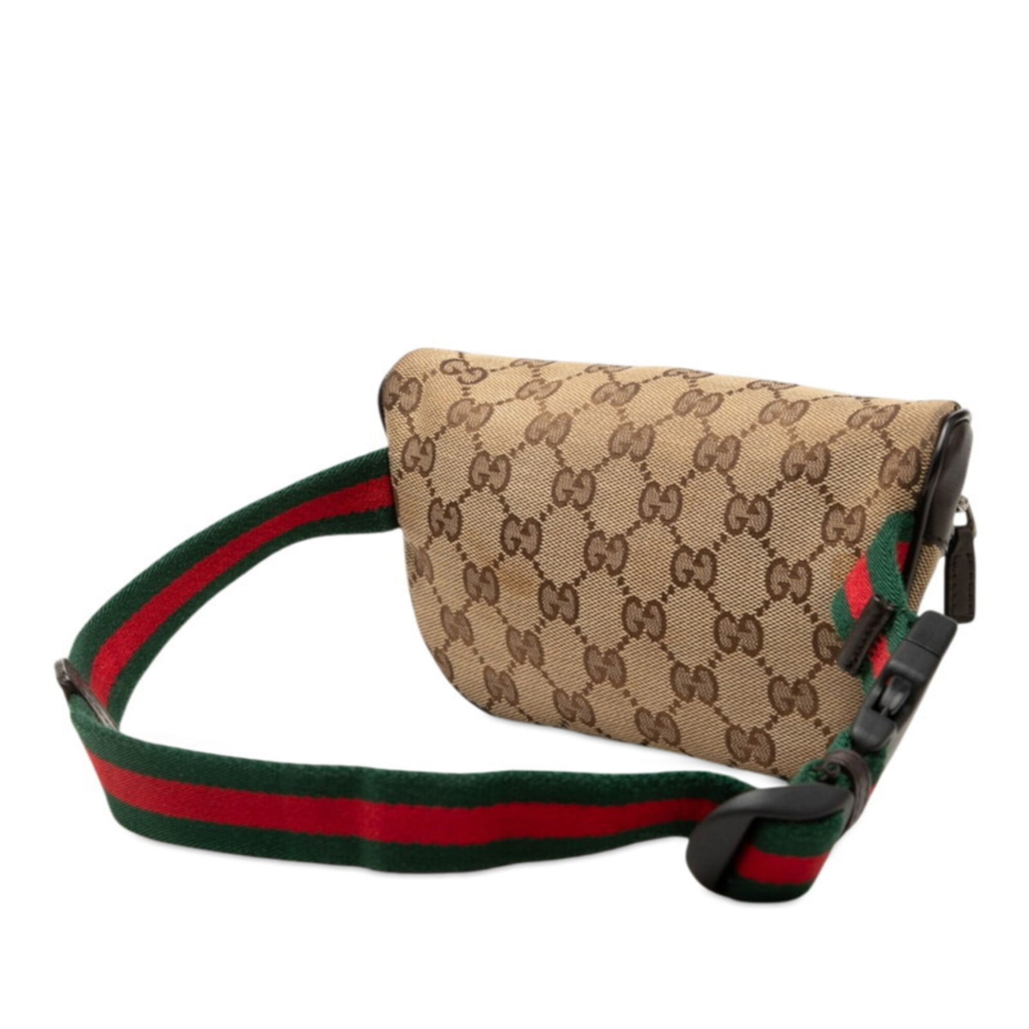 Gucci Brown Canvas Leather Fanny Pack (Pre-Owned)