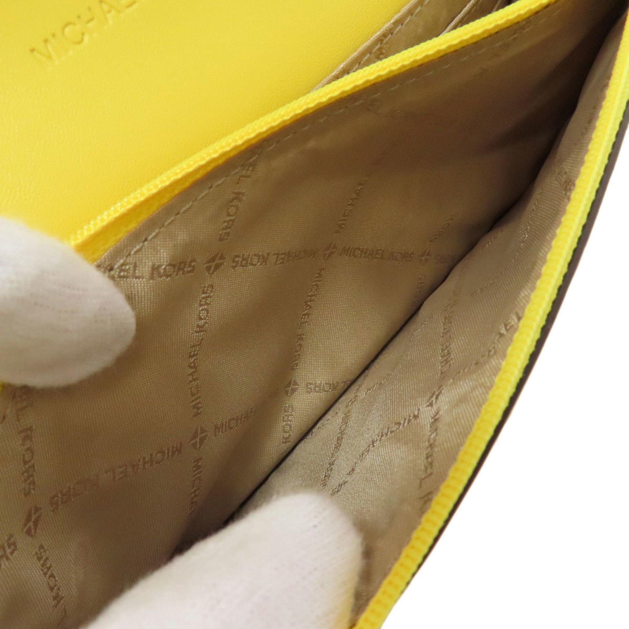 Michael Kors Yellow Leather Chain/Shoulder Wallet (Pre-Owned)