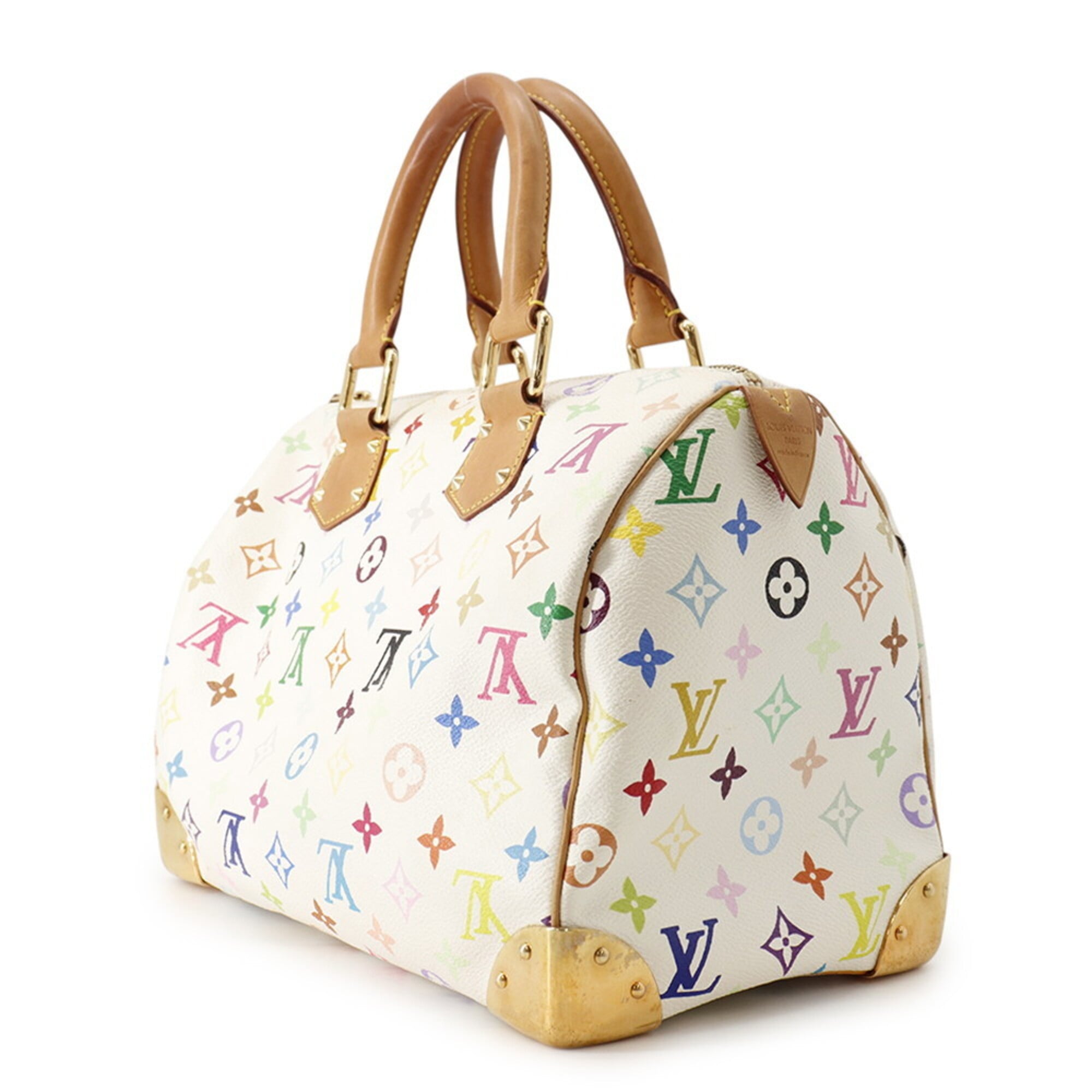 Louis Vuitton Blanc Red Color Monogram Multicolore Handbag (Pre-Owned)