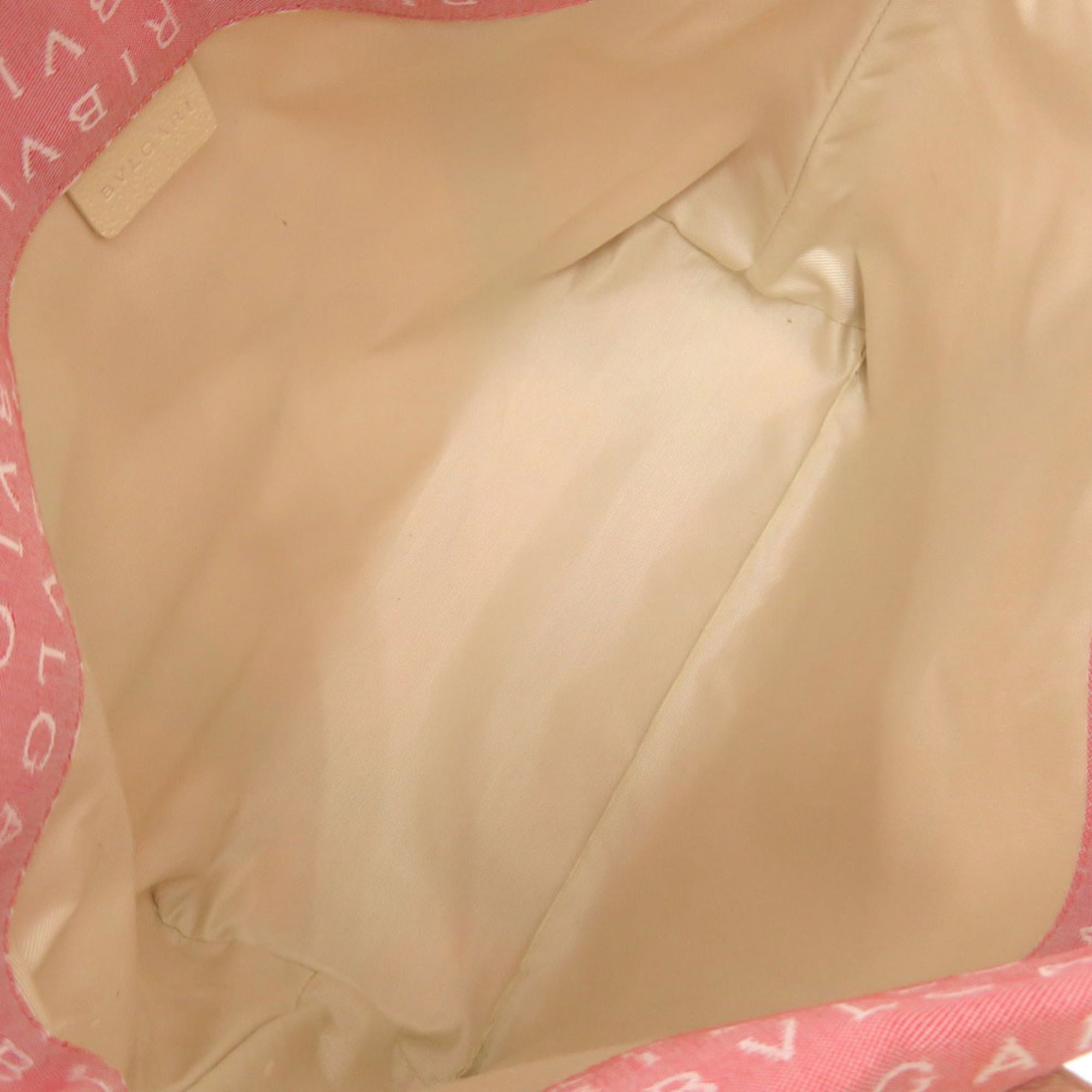 Bvlgari Pink Canvas Leather Tote Bag (Pre-Owned)