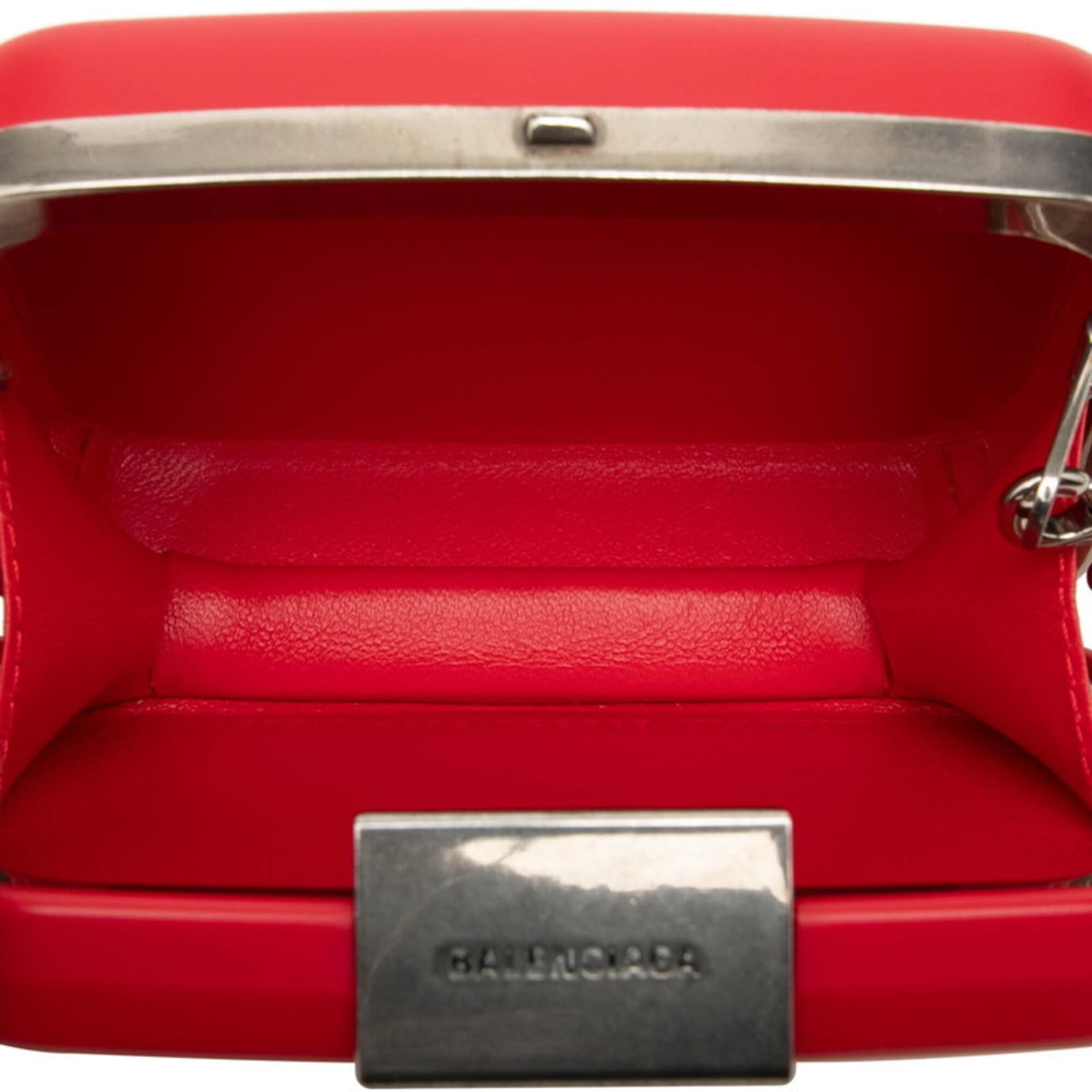 Balenciaga Red Color Plastic Leather Shoulder Bag (Pre-Owned)