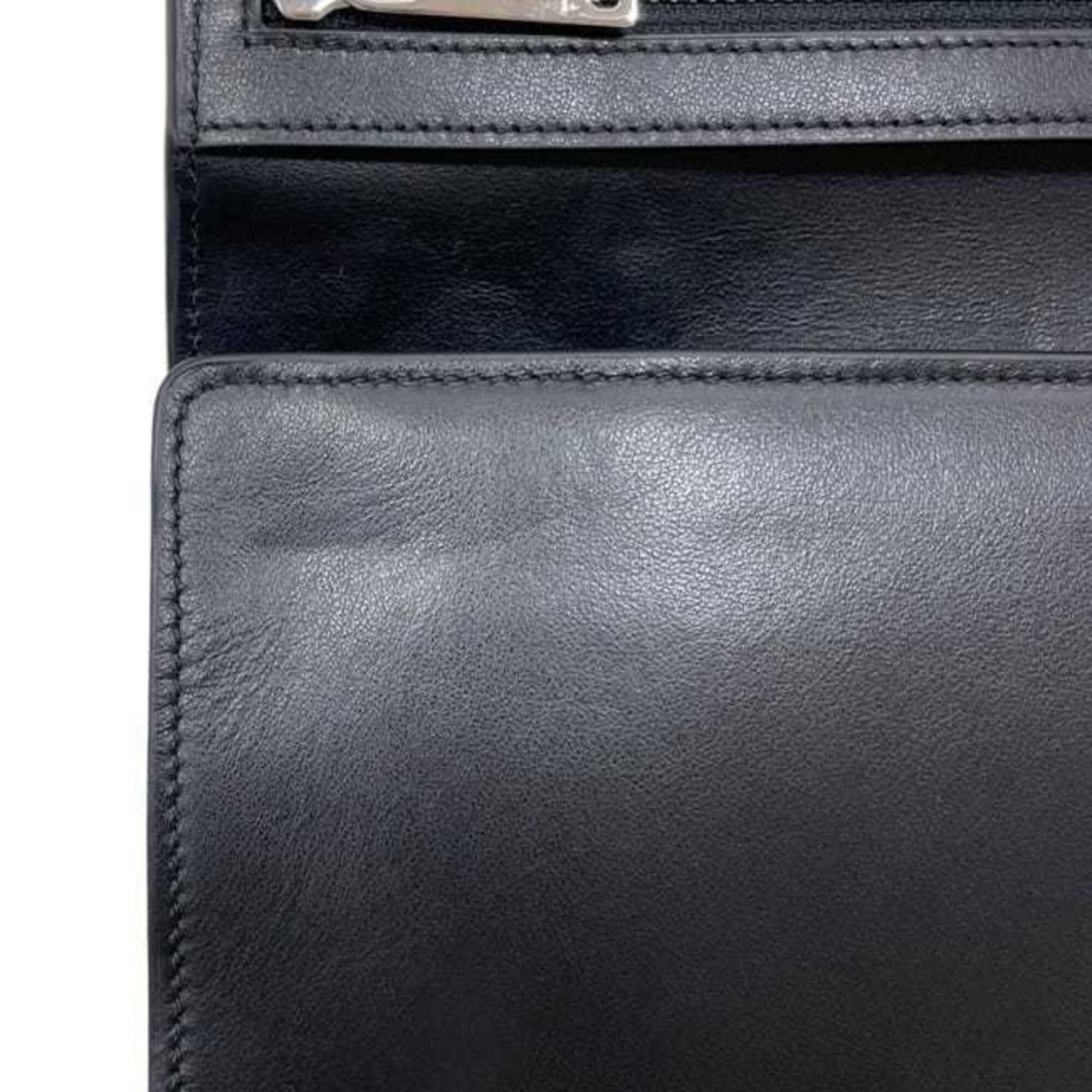 Versace Black Leather Clutch Bag (Pre-Owned)