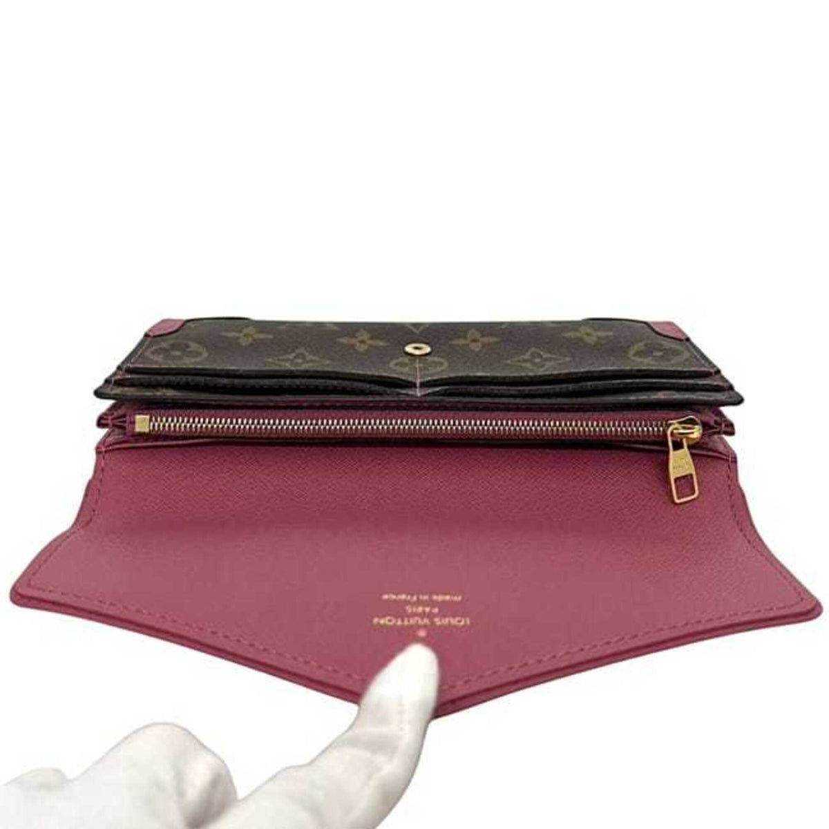 Louis Vuitton Brown Monogram Pink Monogram Long Wallet (Bi-Fold) (Pre-Owned)