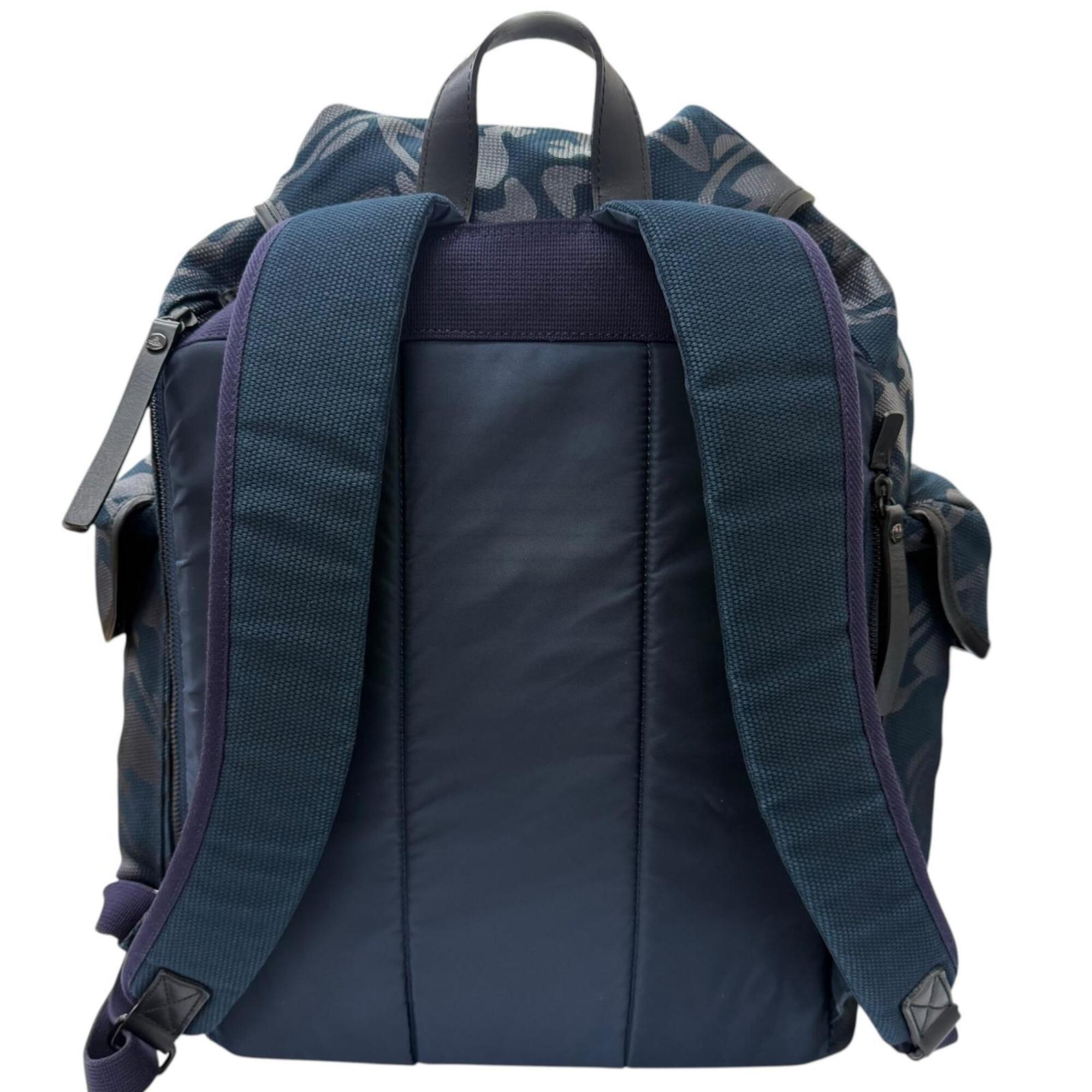 Vivienne Westwood Navy Canvas Leather Backpack (Pre-Owned)