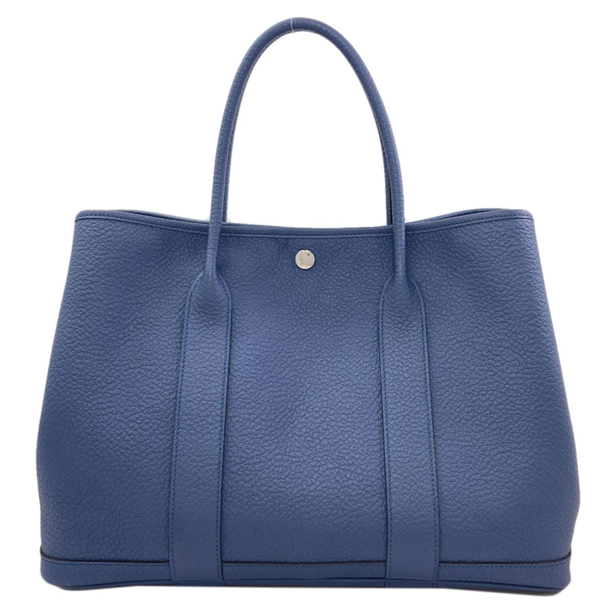 Hermes Garden Blue Agate Country Leather Tote Bag (Pre-Owned)