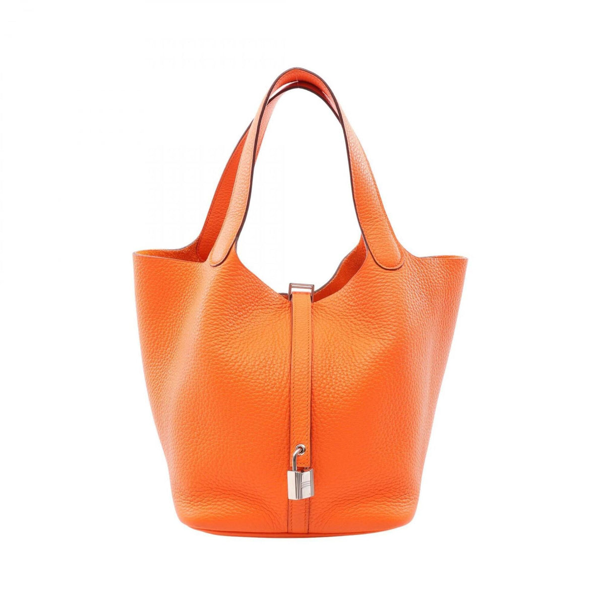 Hermes Orange Taurillon Clemence Leather Leather Handbag (Pre-Owned)