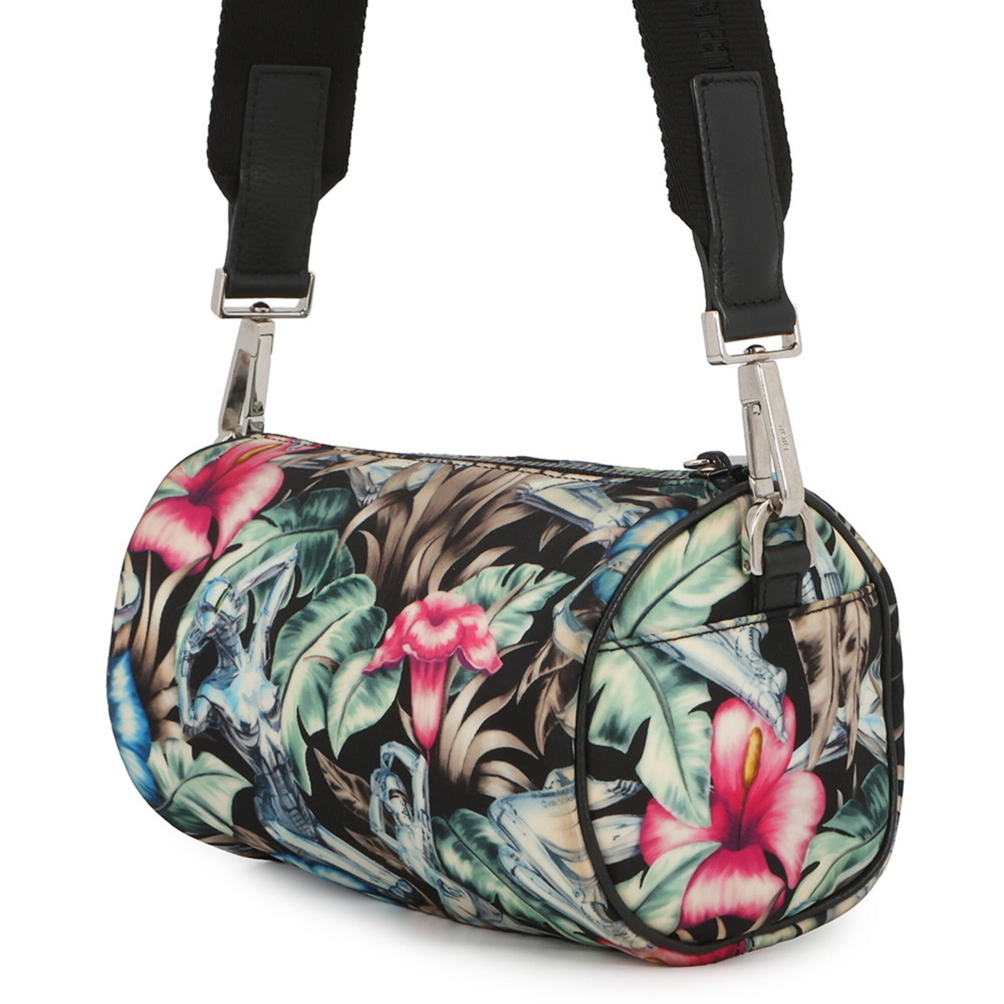 Christian Dior Black Multi-Color Nylon Handbag Shoulder Bag (Pre-Owned)