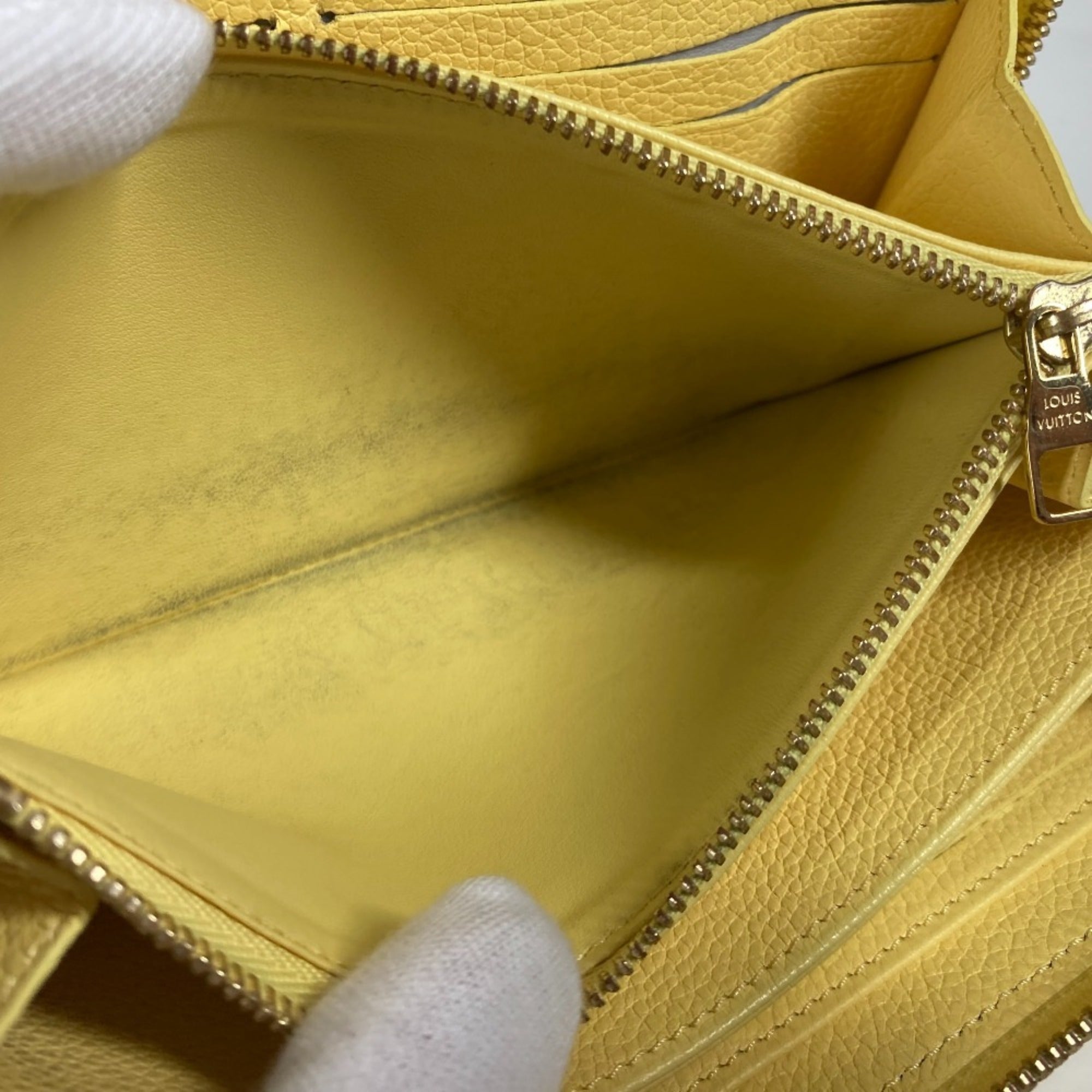 Louis Vuitton Yellow Monogram Empreinte Long Wallet (Bi-Fold) (Pre-Owned)