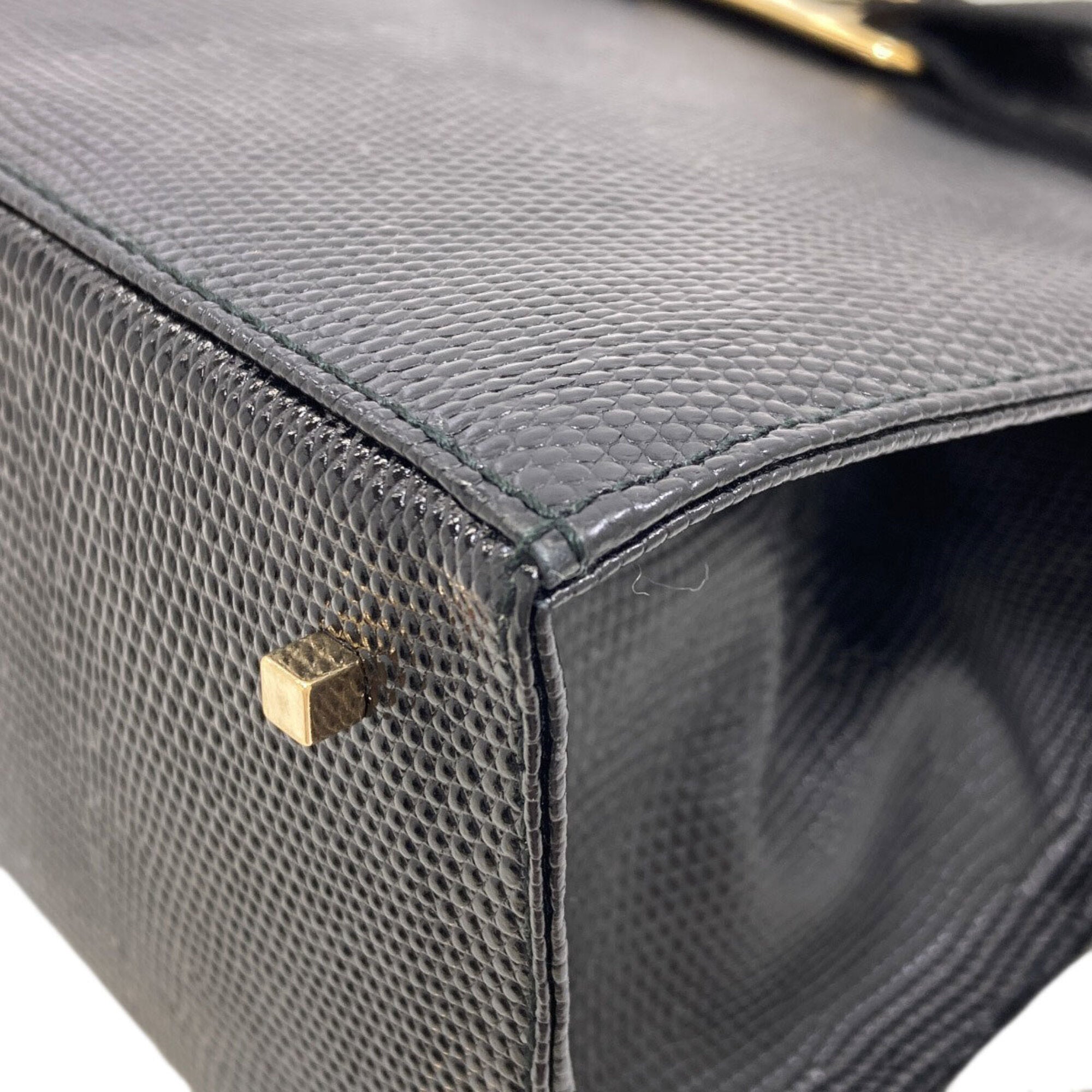 Salvatore Ferragamo Black Leather Handbag (Pre-Owned)
