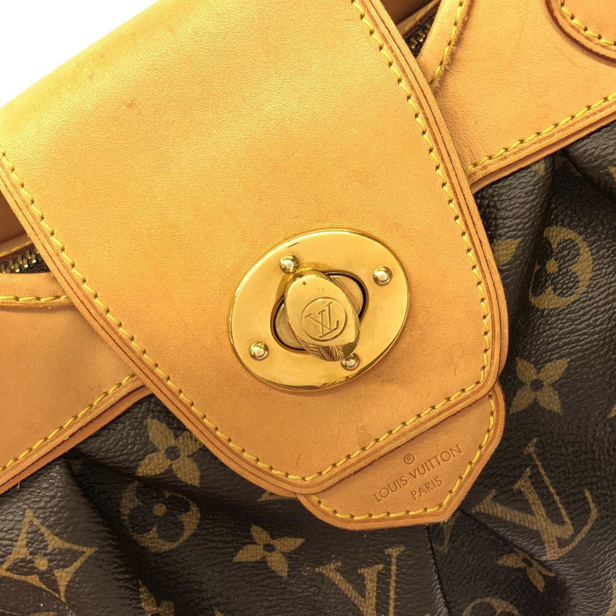 Louis Vuitton Marron Coated Canvas Shoulder Bag (Pre-Owned)