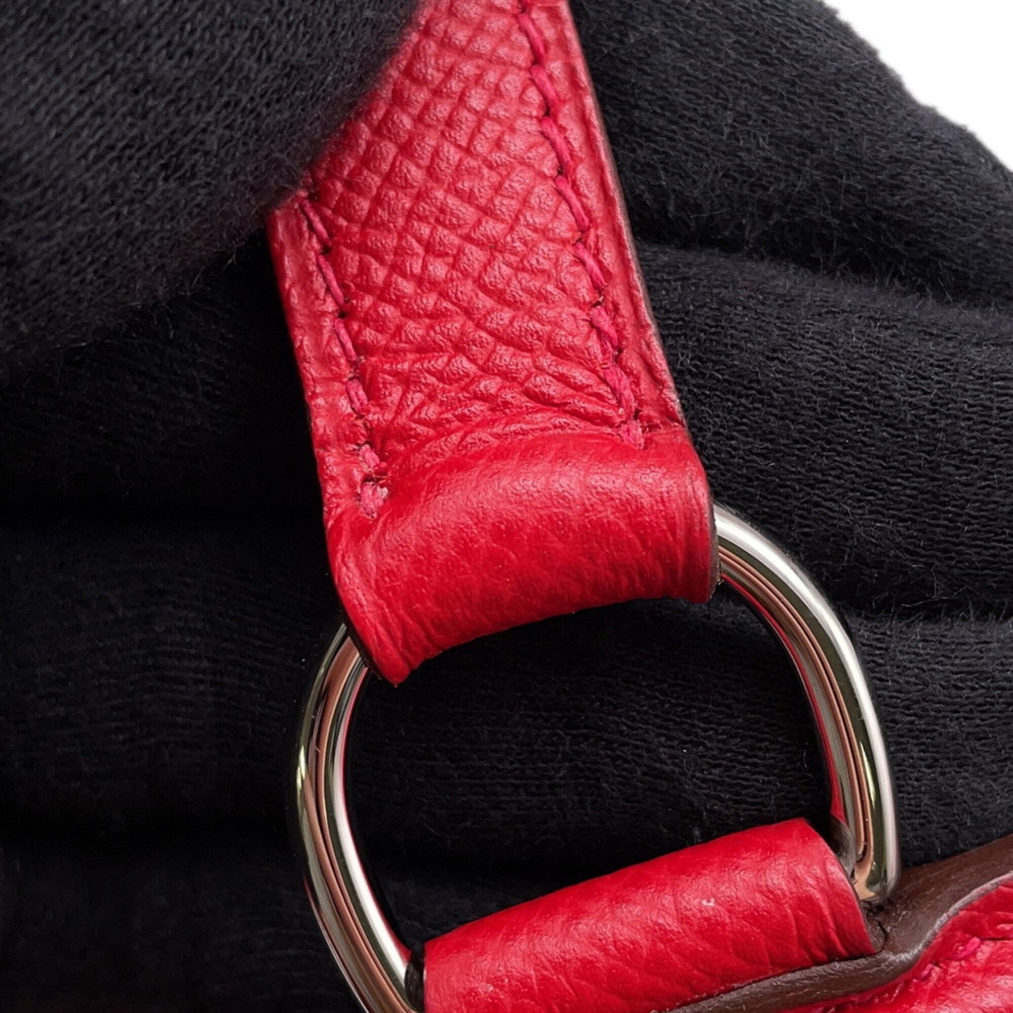Hermes Multi-Color Rouge Casaque Epsom Leather Silk Handbag (Pre-Owned)