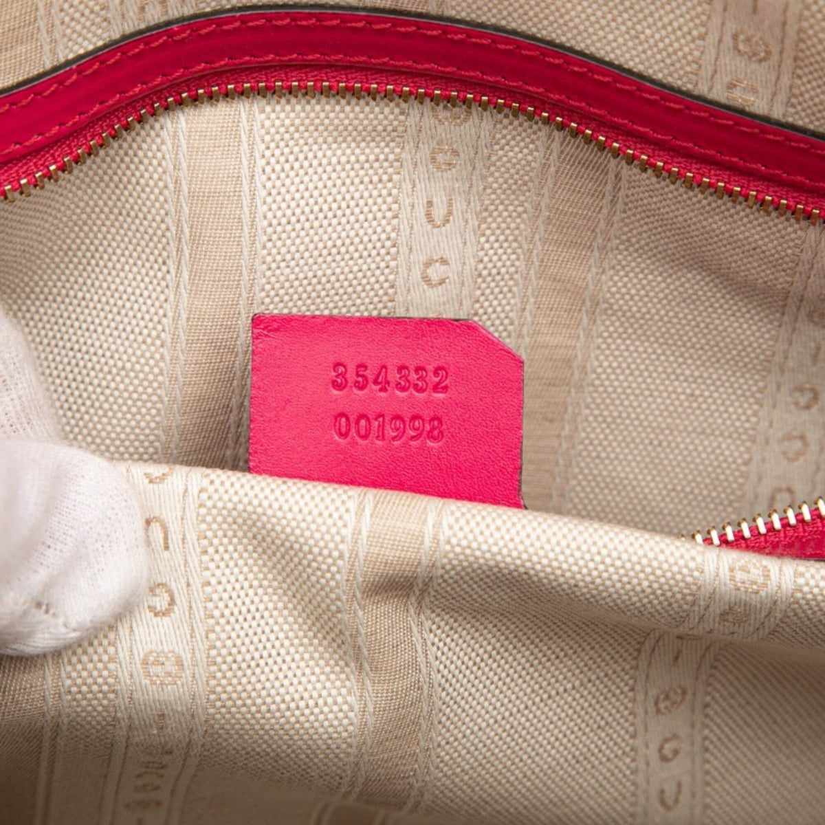 Gucci Pink Leather Handbag Shoulder Bag (Pre-Owned)
