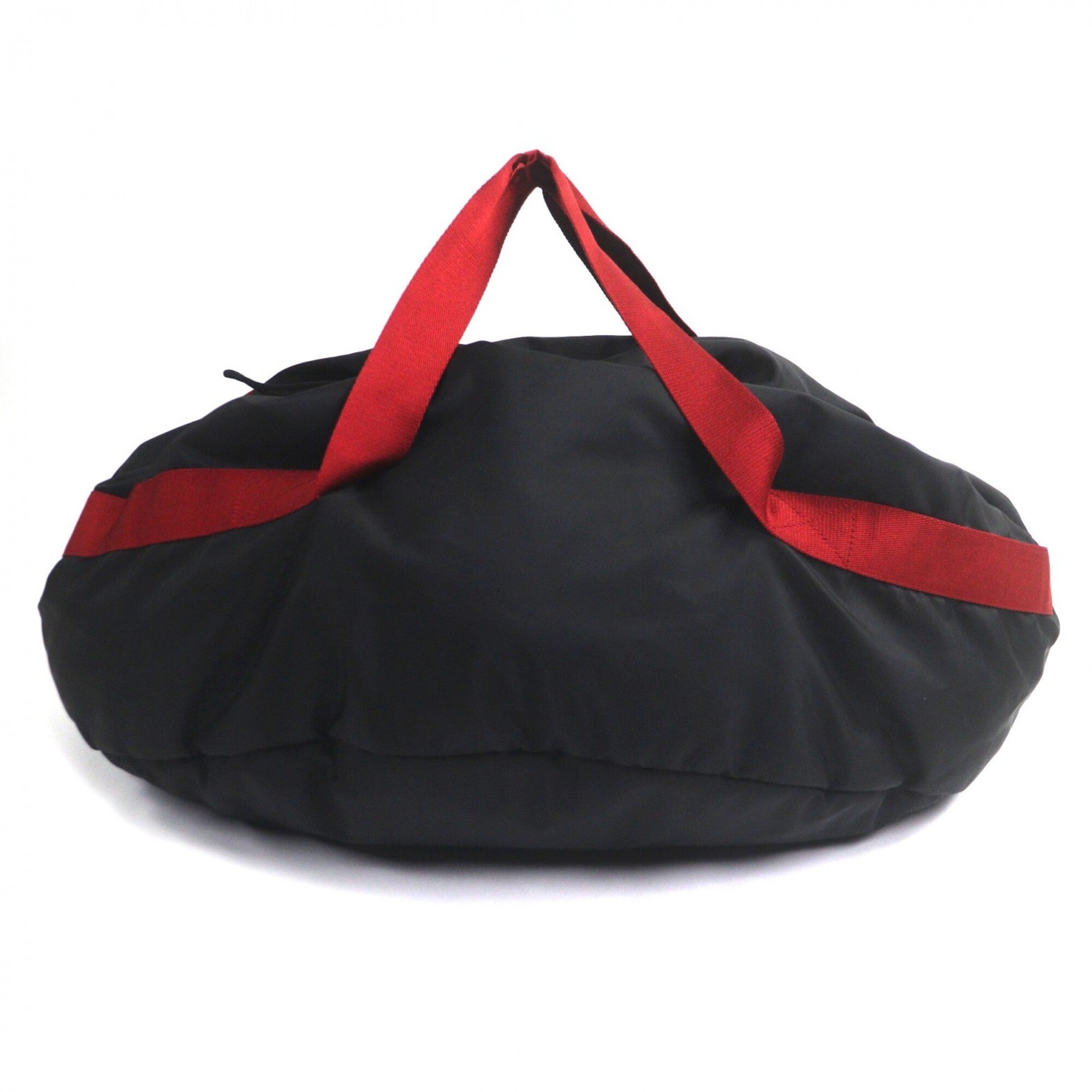 Balenciaga Black Red Color Nylon Boston Bag (Pre-Owned)