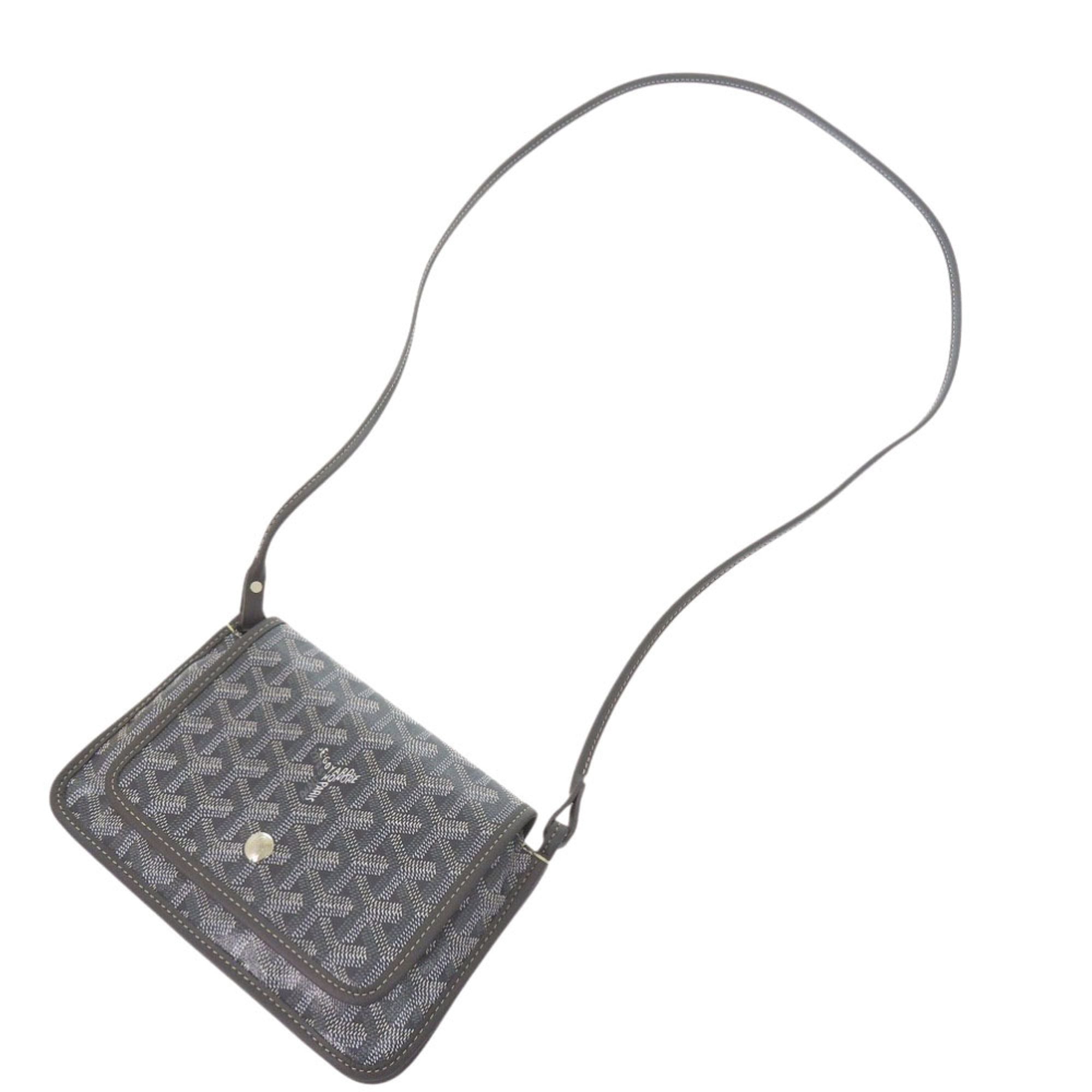 Goyard Gray Canvas Leather Handbag Shoulder Bag (Pre-Owned)