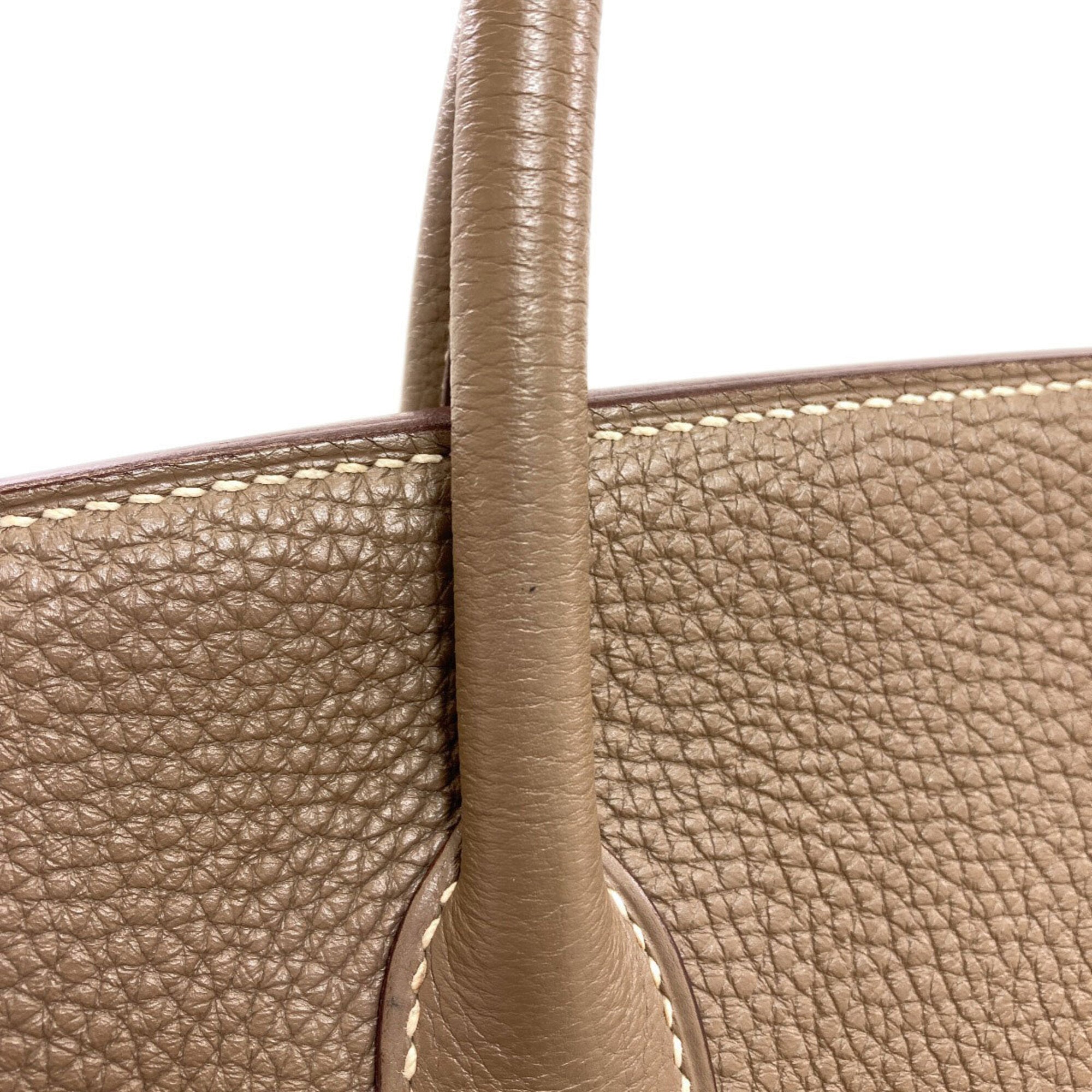 Hermes Birkin Etoupe Gray Togo Leather Handbag (Pre-Owned)